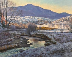 Rockport Artist, T.M. Nicholas Landscape Painting "First Snow, Pleasant Valley"