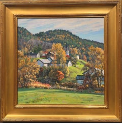 AT&M. Nicholas - Turnbridge  Automne dans le Vermont  Paysage original à l'huile