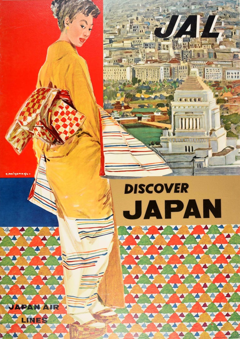 Japan Airlines Poster - 25 For Sale on 1stDibs | jal poster, japan airlines  sale, japan airlines vintage poster