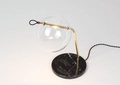 T-Mono Desk/Table Lamp Minimalist Dimmable Soft Touch Sensor, Brass, Marble