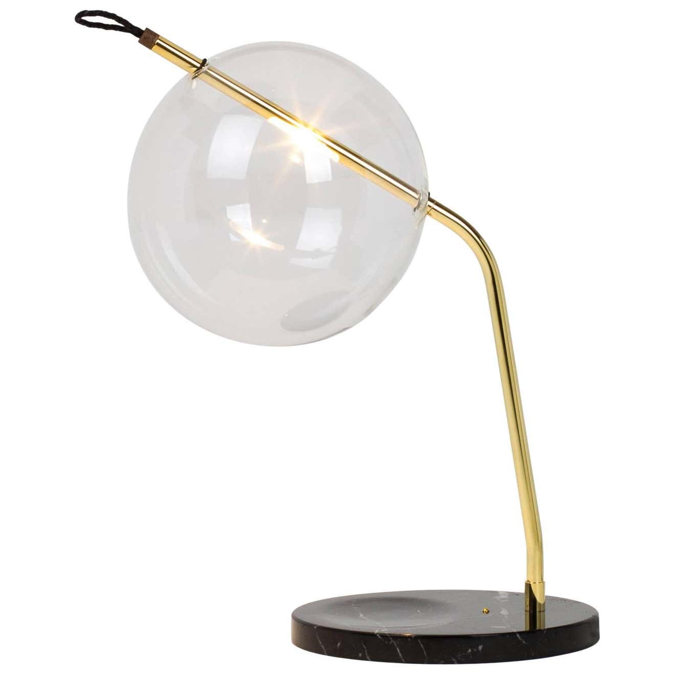 T-Mono Desk/Table Lamp Minimalist Dimmable Soft Touch Sensor, Brass ...