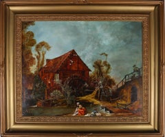 T. S. after Francois Boucher - 1978 Oil, Le Moulin