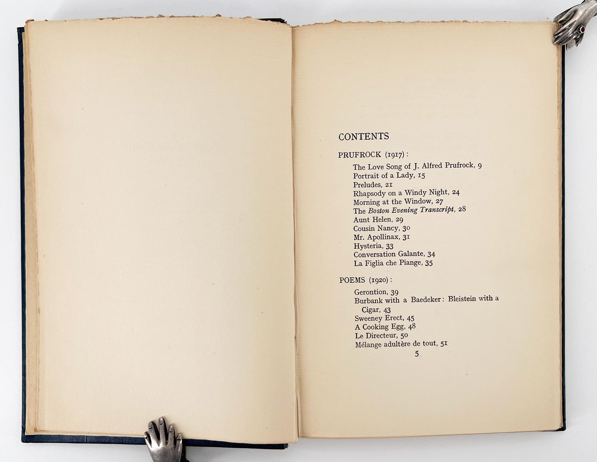 Paper T. S. ELIOT:  Poems, 1909 – 1925 (First Edition, First Impression)