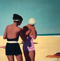 Beach Beret, oil painting by TS Harris