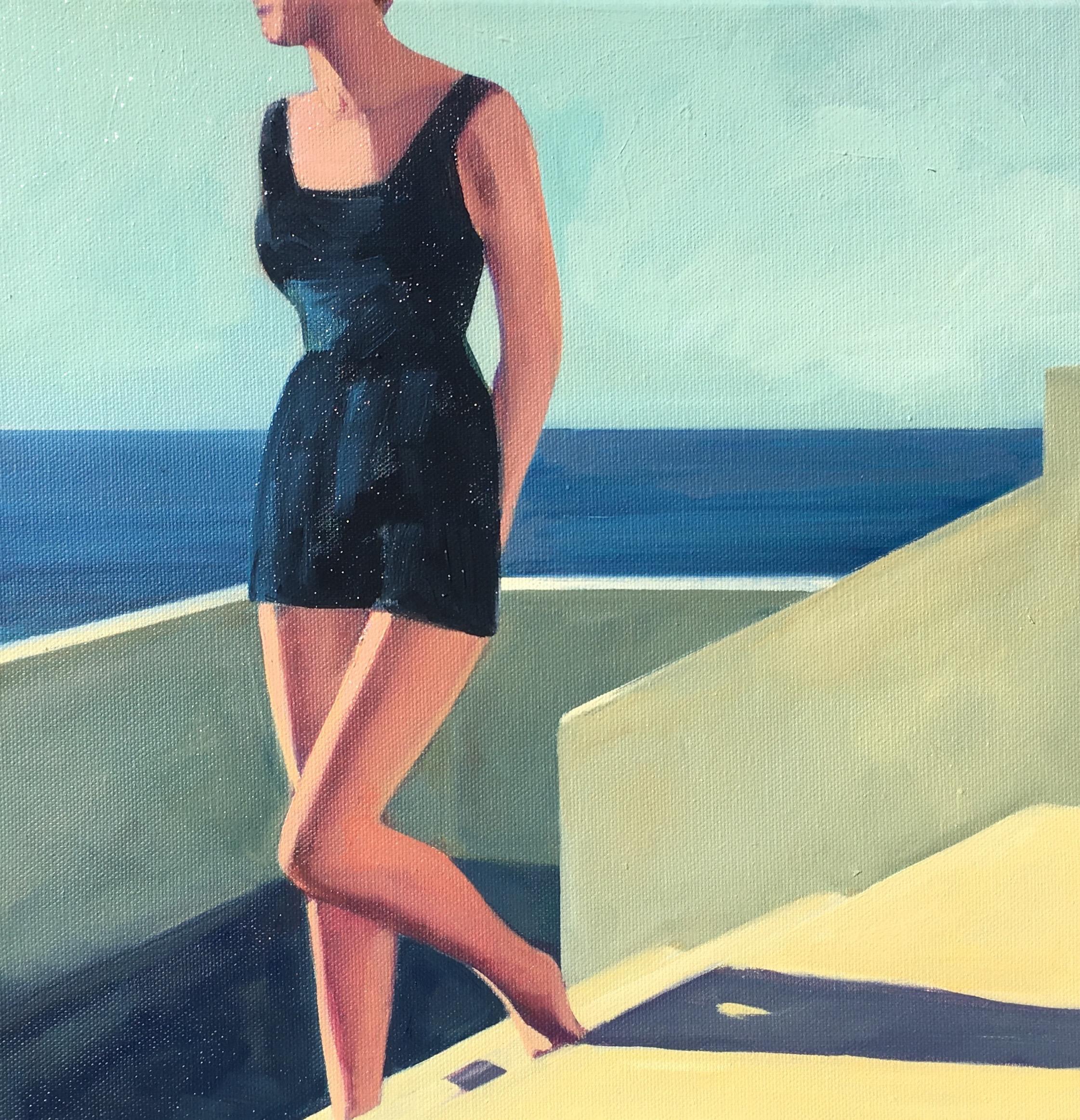 T.S. Harris Figurative Painting - By the Sea