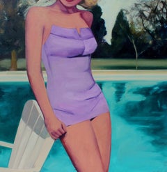 Pool Reflections, oil painting by TS Harris