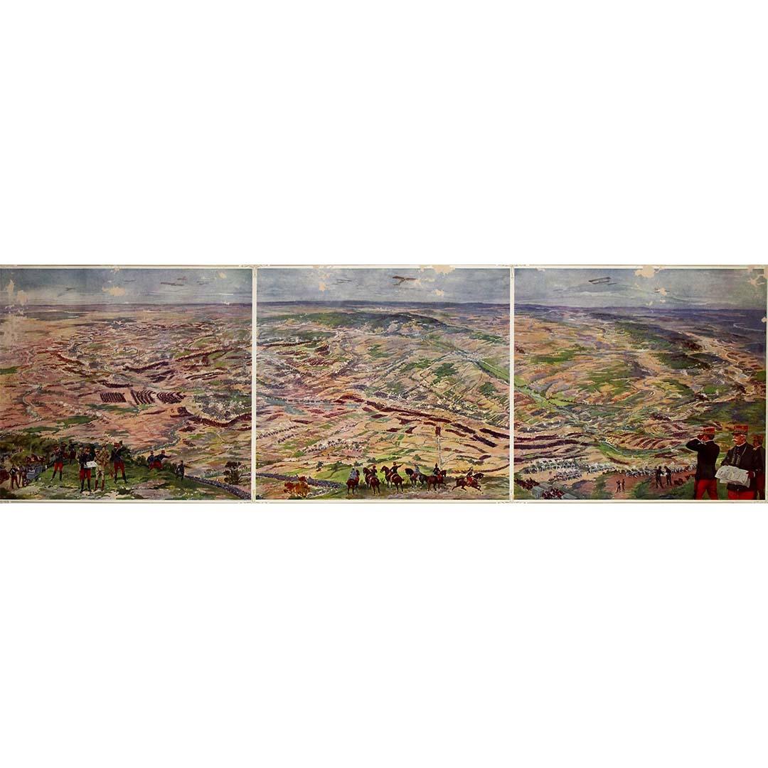 Original circa 1915 lithographic poster - Panorama de la Bataille de la Marne im Angebot 1