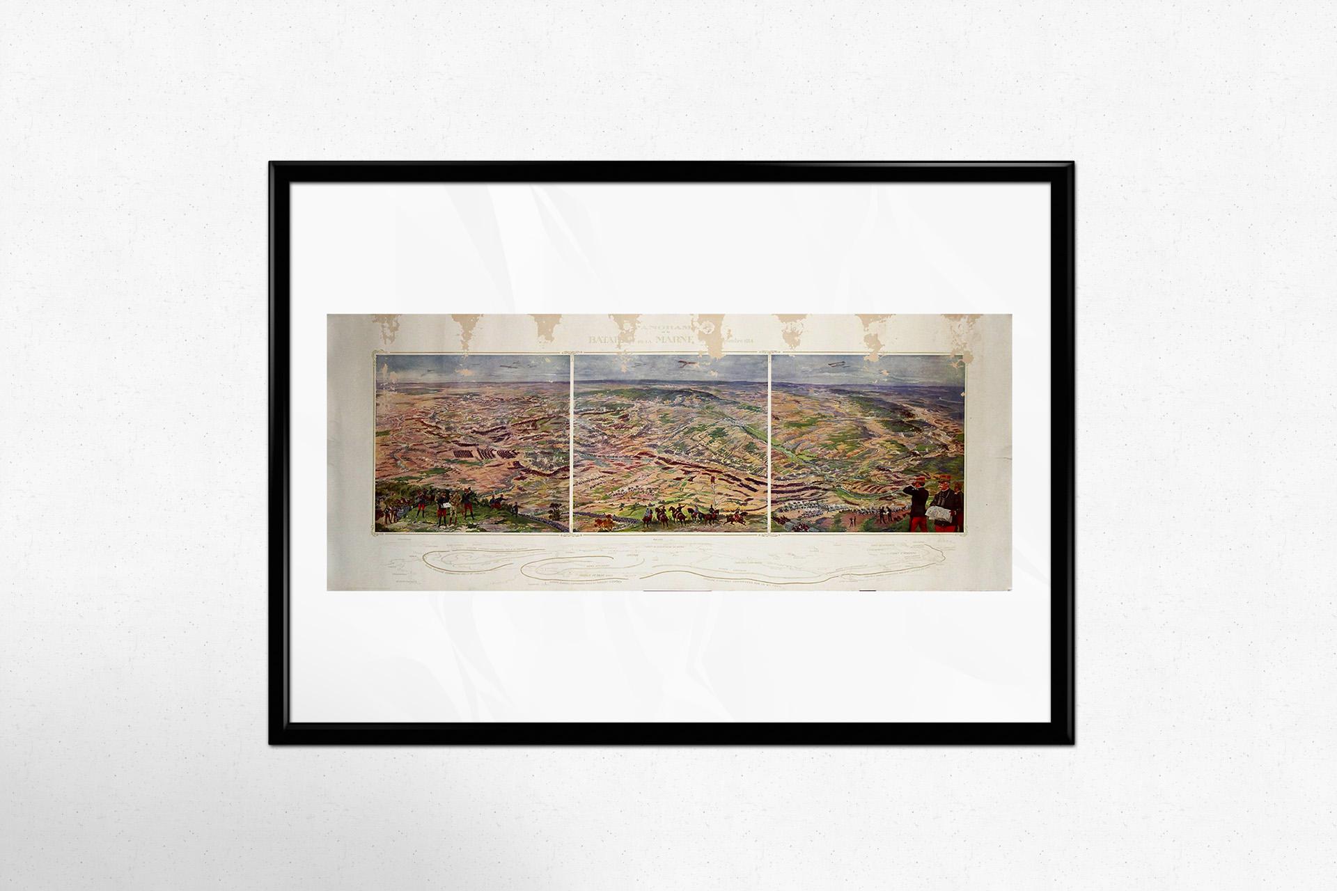 Original circa 1915 lithographic poster - Panorama de la Bataille de la Marne im Angebot 2