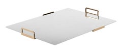 Bronze and Steel Tray with Interchangeable Bottoms, "T Tray" by Lauren Rottet