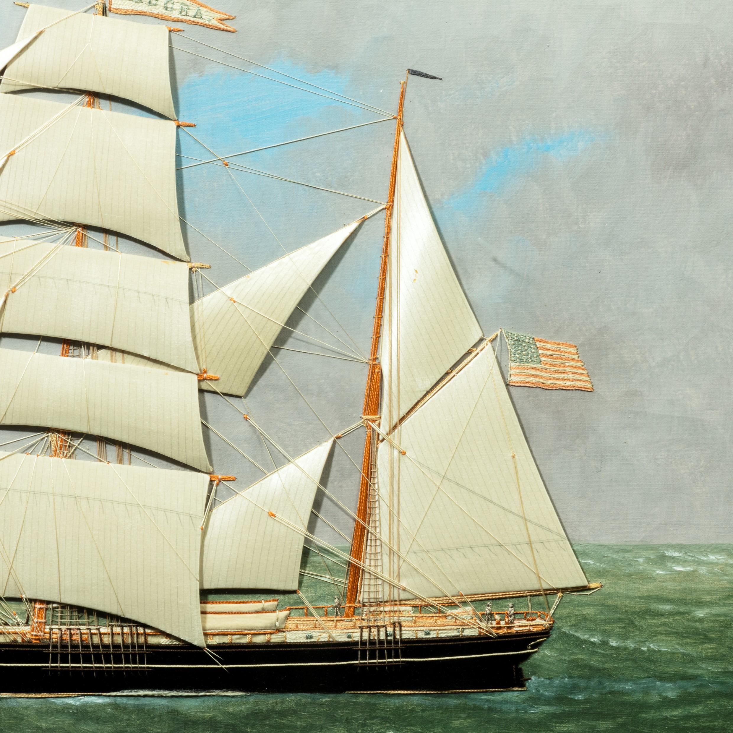 T. Willis a Mixed Media Ship’s Portrait of ‘Eudora’ of New York, 1900 4
