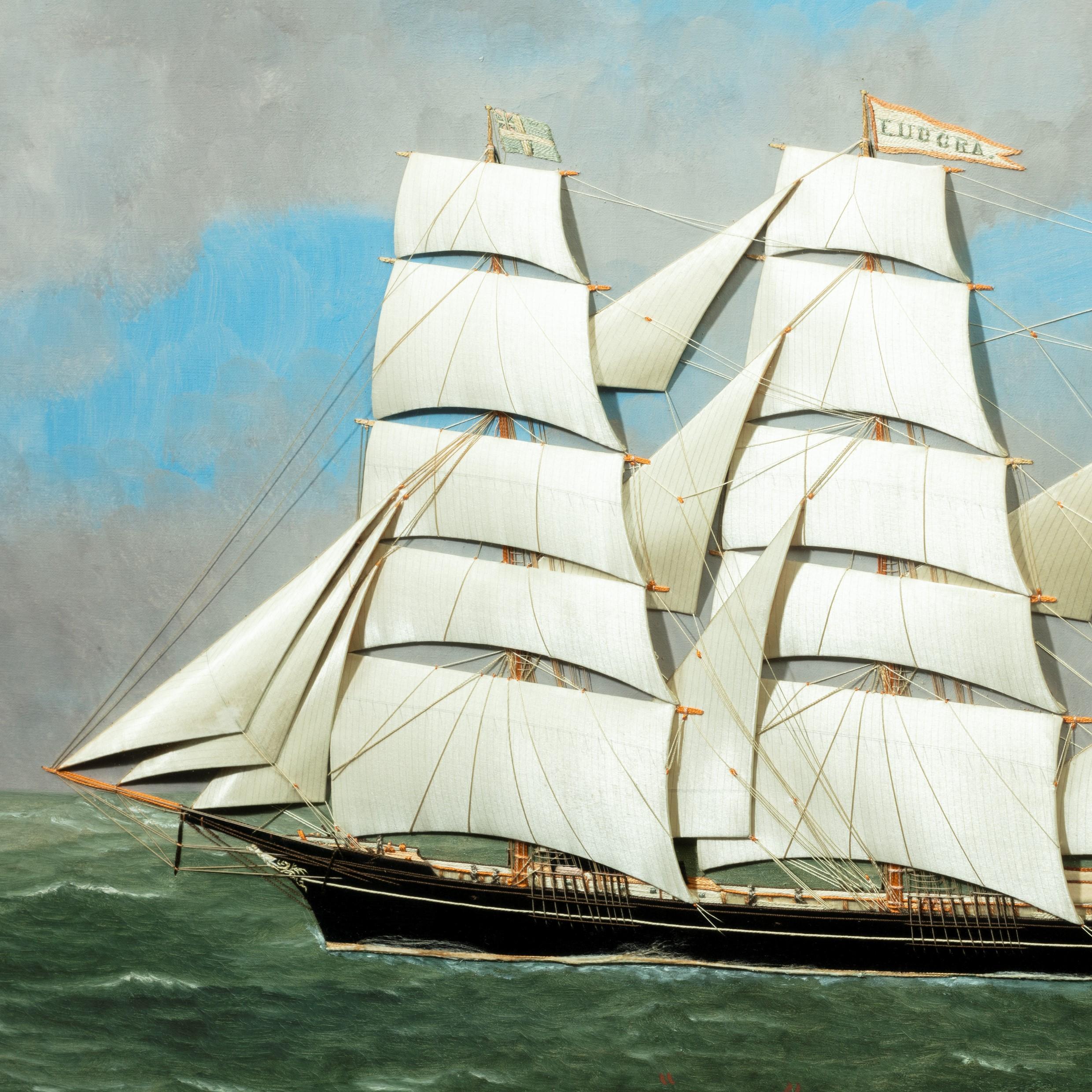 T. Willis a Mixed Media Ship’s Portrait of ‘Eudora’ of New York, 1900 5