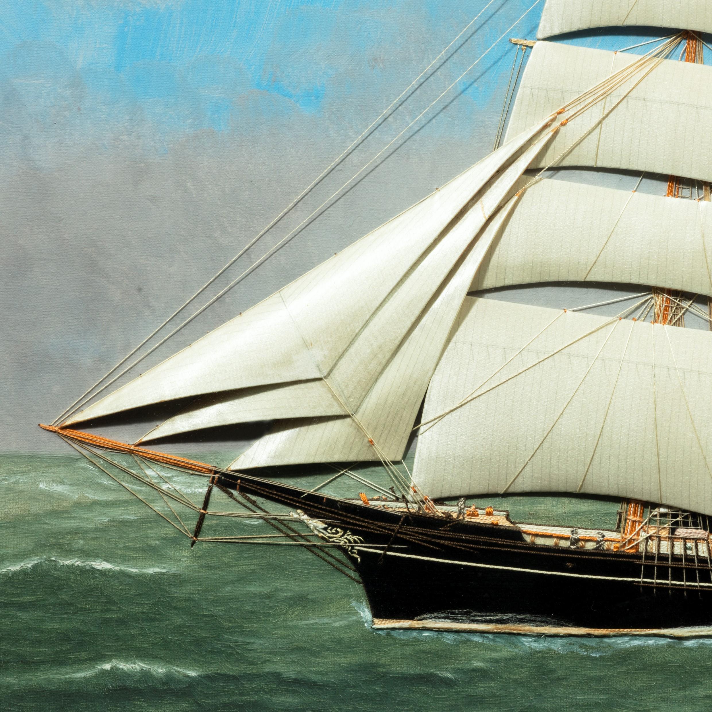 T. Willis a Mixed Media Ship’s Portrait of ‘Eudora’ of New York, 1900 1