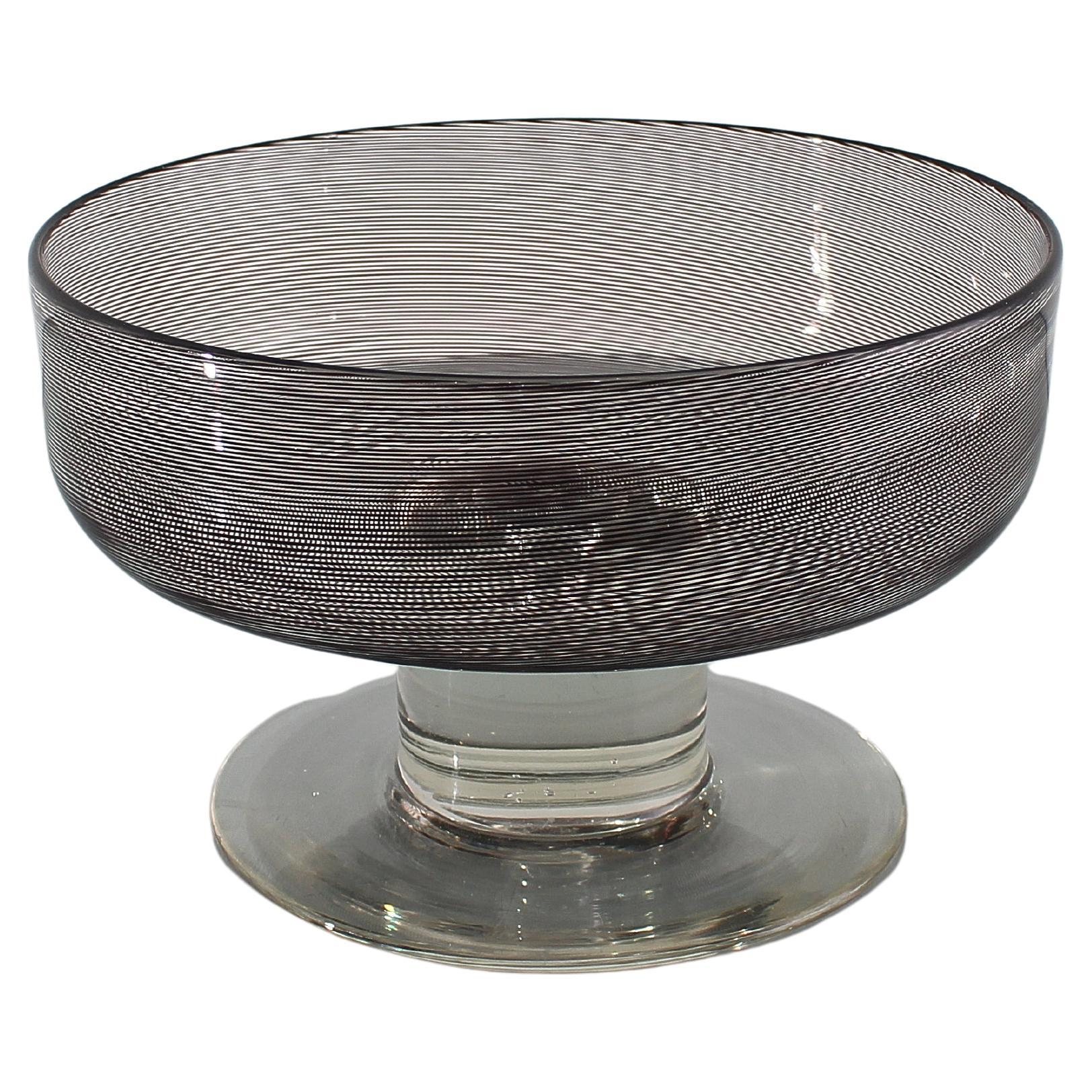 T. Wirkkala for Venini "Rovaniemi" Series Glass Bowl Centerpiece 1972 Italy For Sale