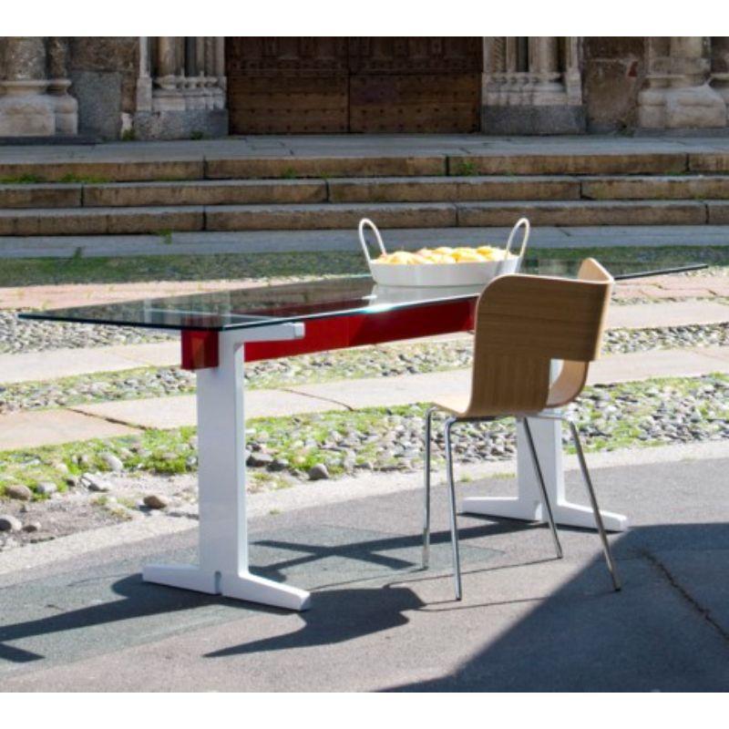 Other T01 White & Red Table by Colé Italia For Sale