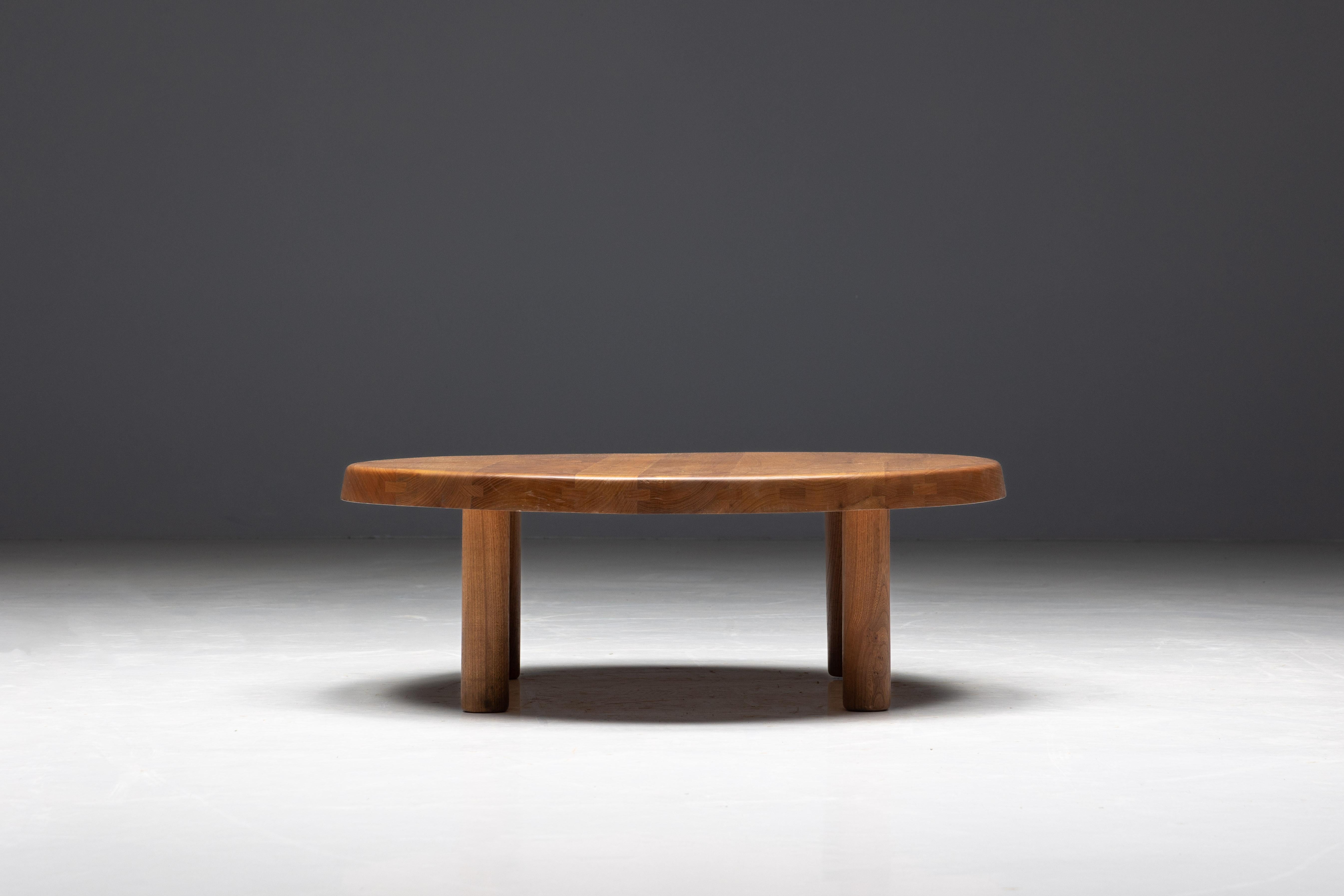Mid-20th Century 'T02' Coffee Table by Pierre Chapo, France, 1960s
