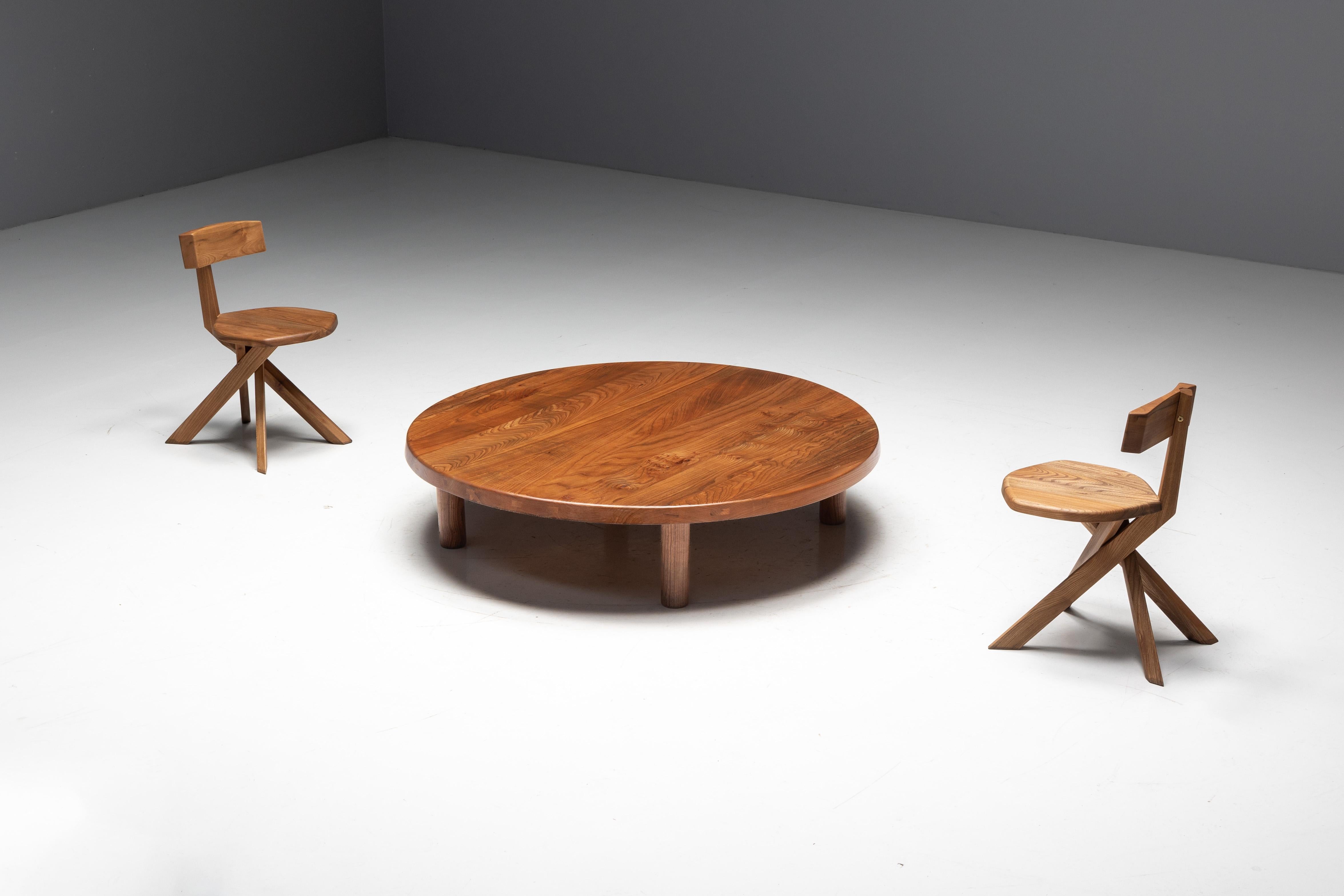 Mesa de centro T02P de Pierre Chapo, Francia, Años 60 en venta 2