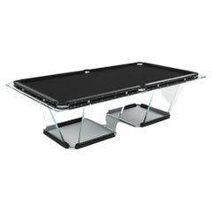Vintage Teckell T1.1 Crystal 8-foot Pool Table in Black  by Marc Sadler