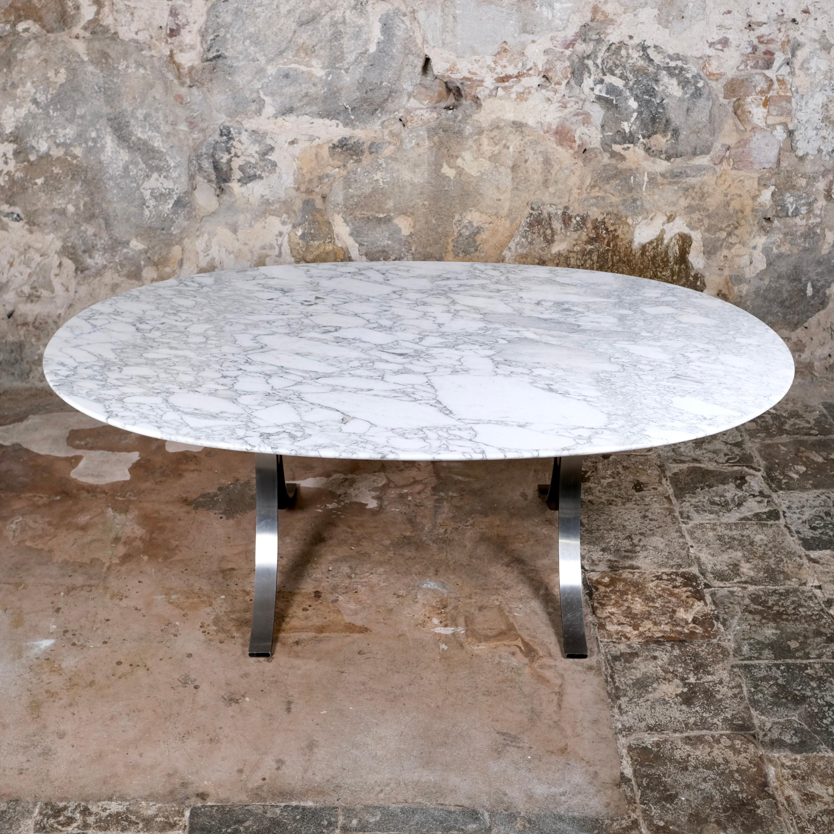 T102 Marmortisch von Osvaldo Borsani für Tecno, Italien, 1964 (Metall) im Angebot