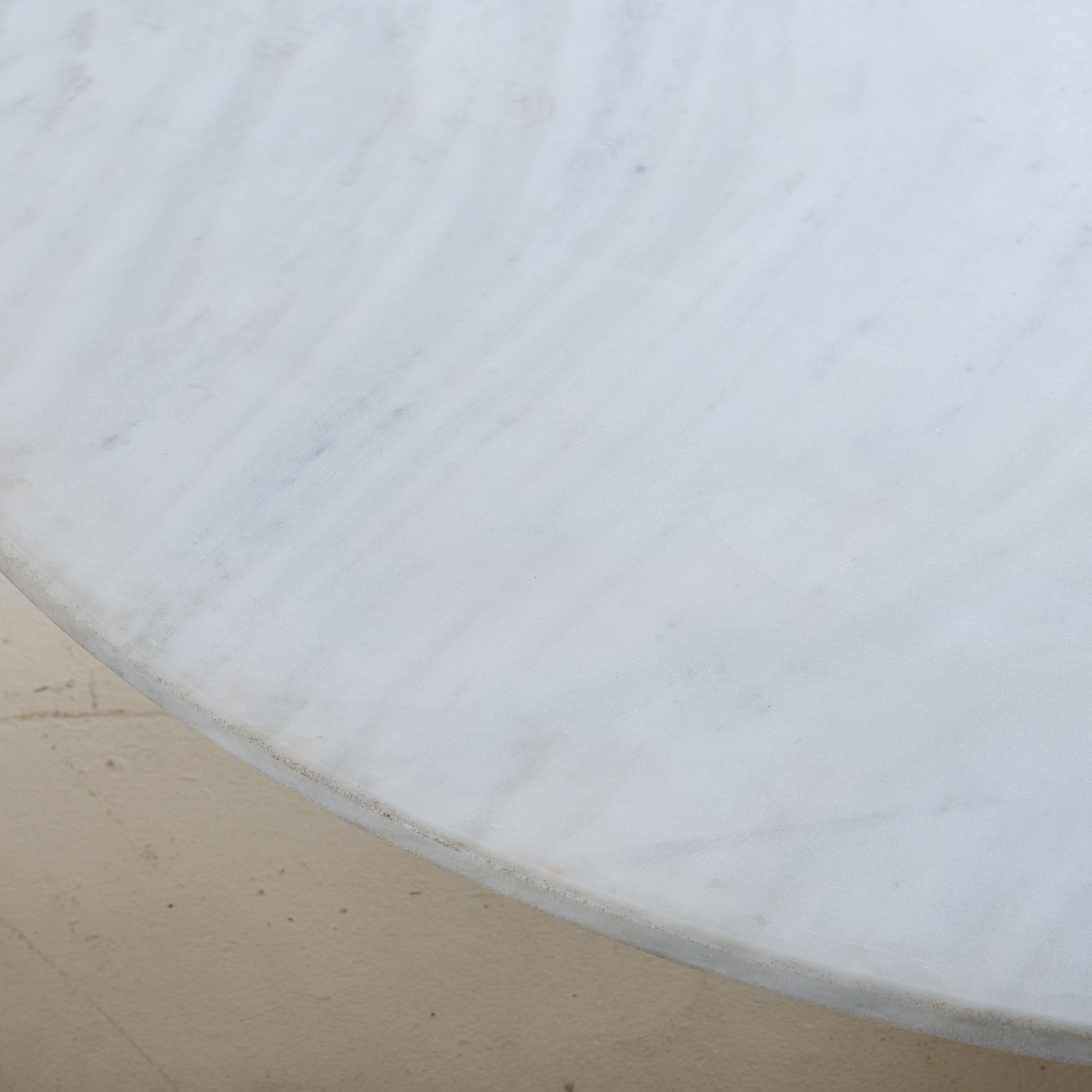Acier Table basse à plateau de marbre 