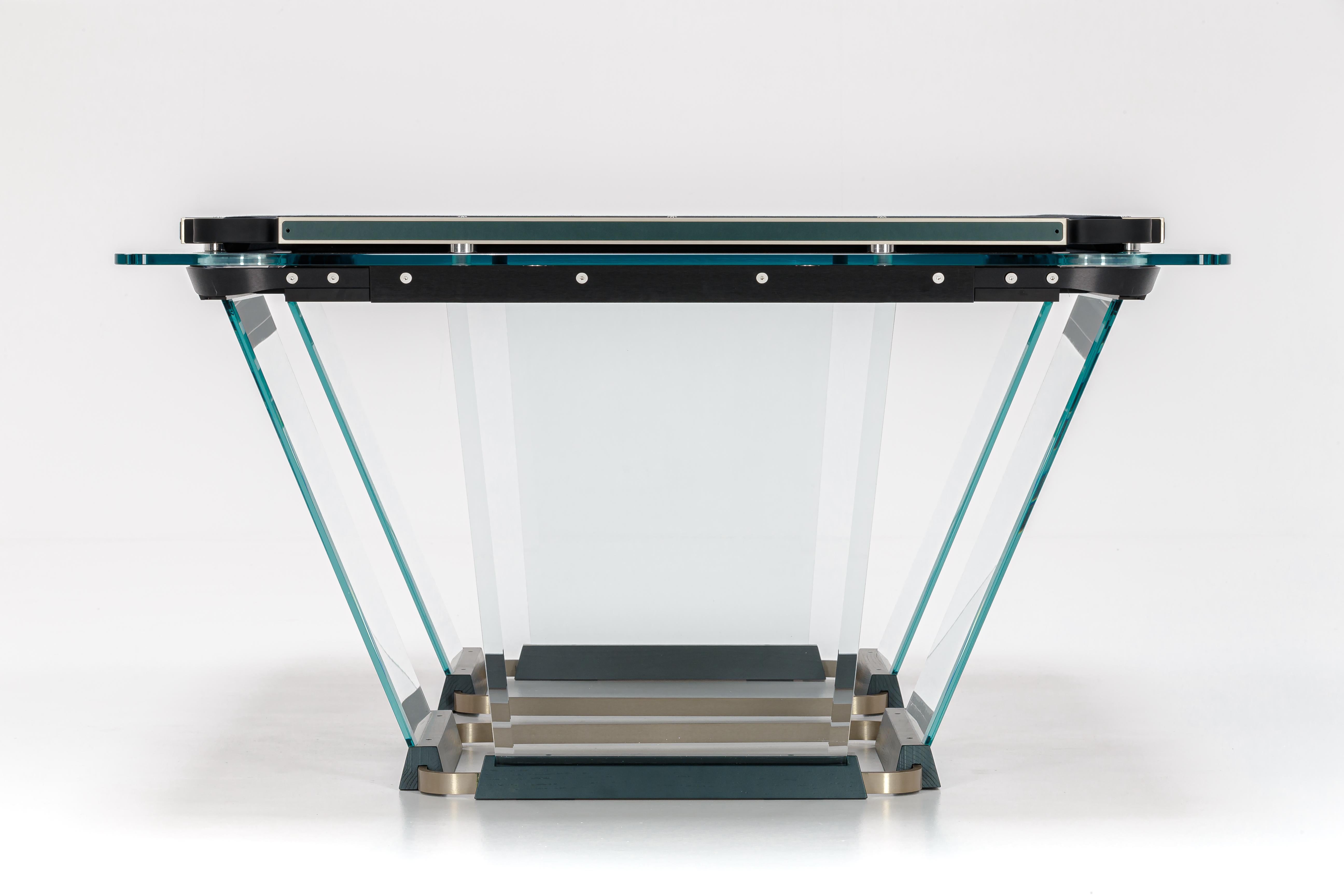 Teckell T1.3 Kristall 9-Fuß-Pooltisch aus Nussbaumholz von Marc Sadler im Angebot 2