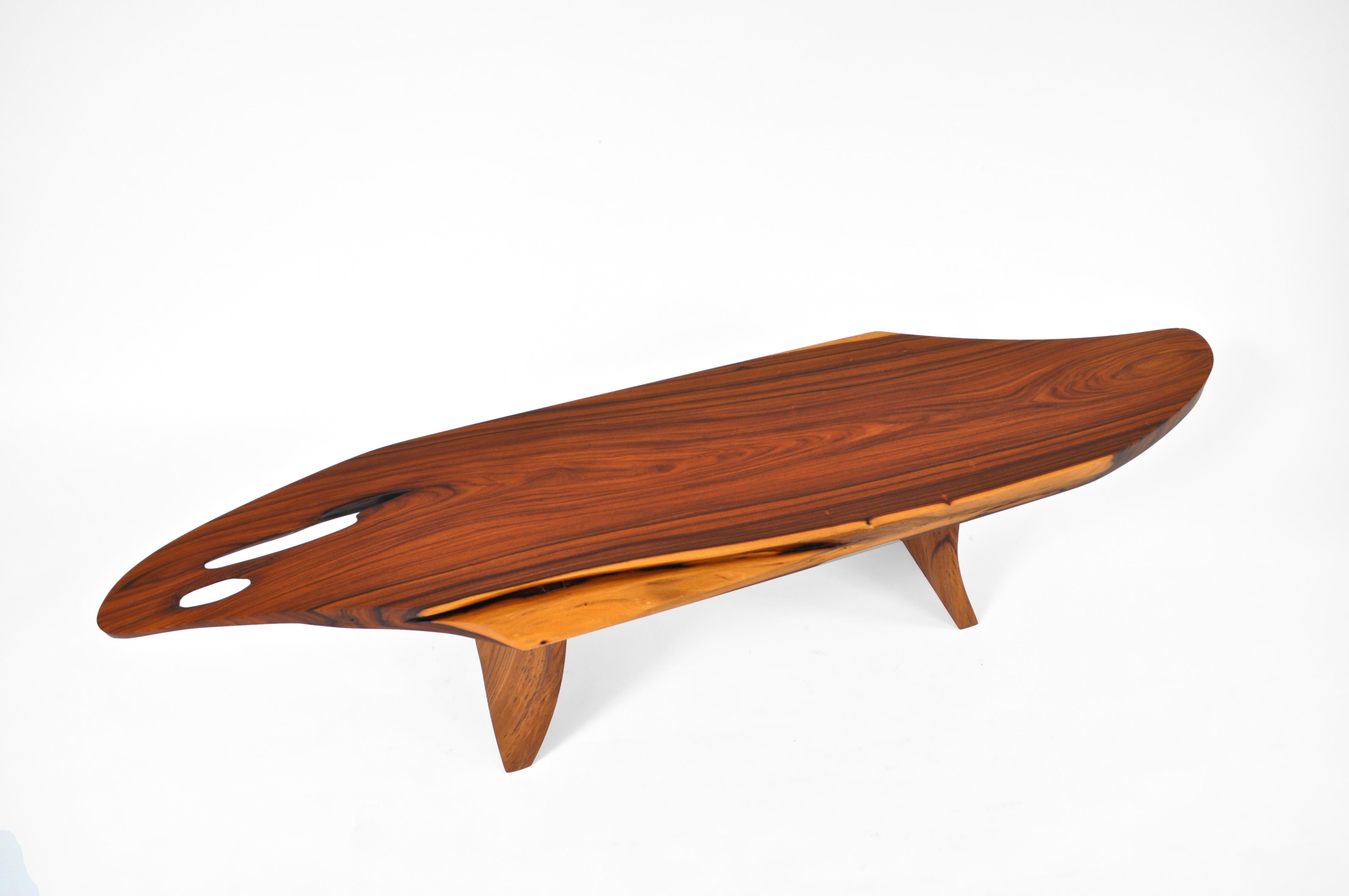 Mesa baja T1305 de palisandro y teca de Jörg Pietschmann Siglo XXI y contemporáneo en venta