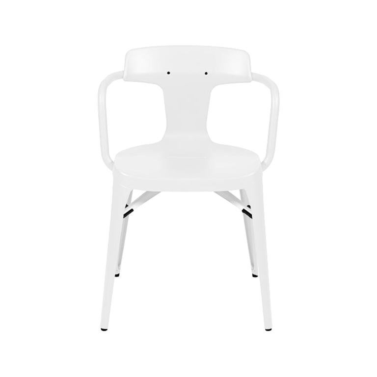 T14 Chair Outdoor - Stainless Steel - in White by Patrick Norguet and Tolix, US For Sale