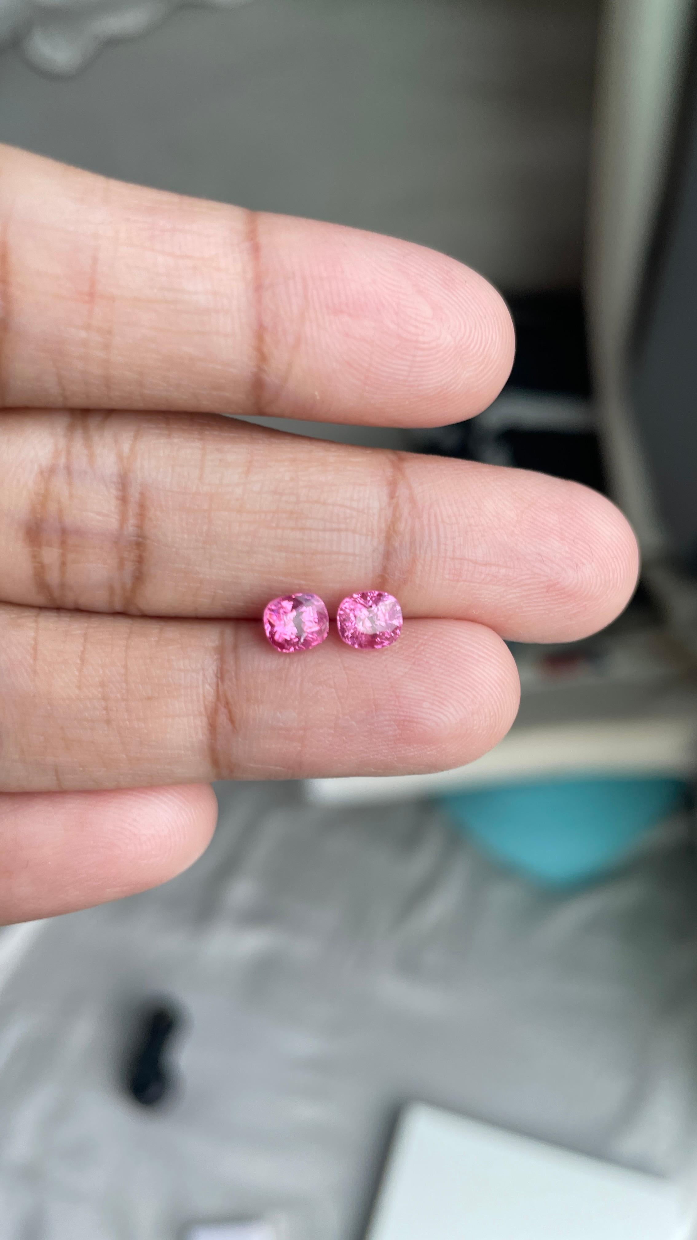 T1,44ct par de espinelas rosa suave cereza (5x4,5x4,1mm) en venta 4