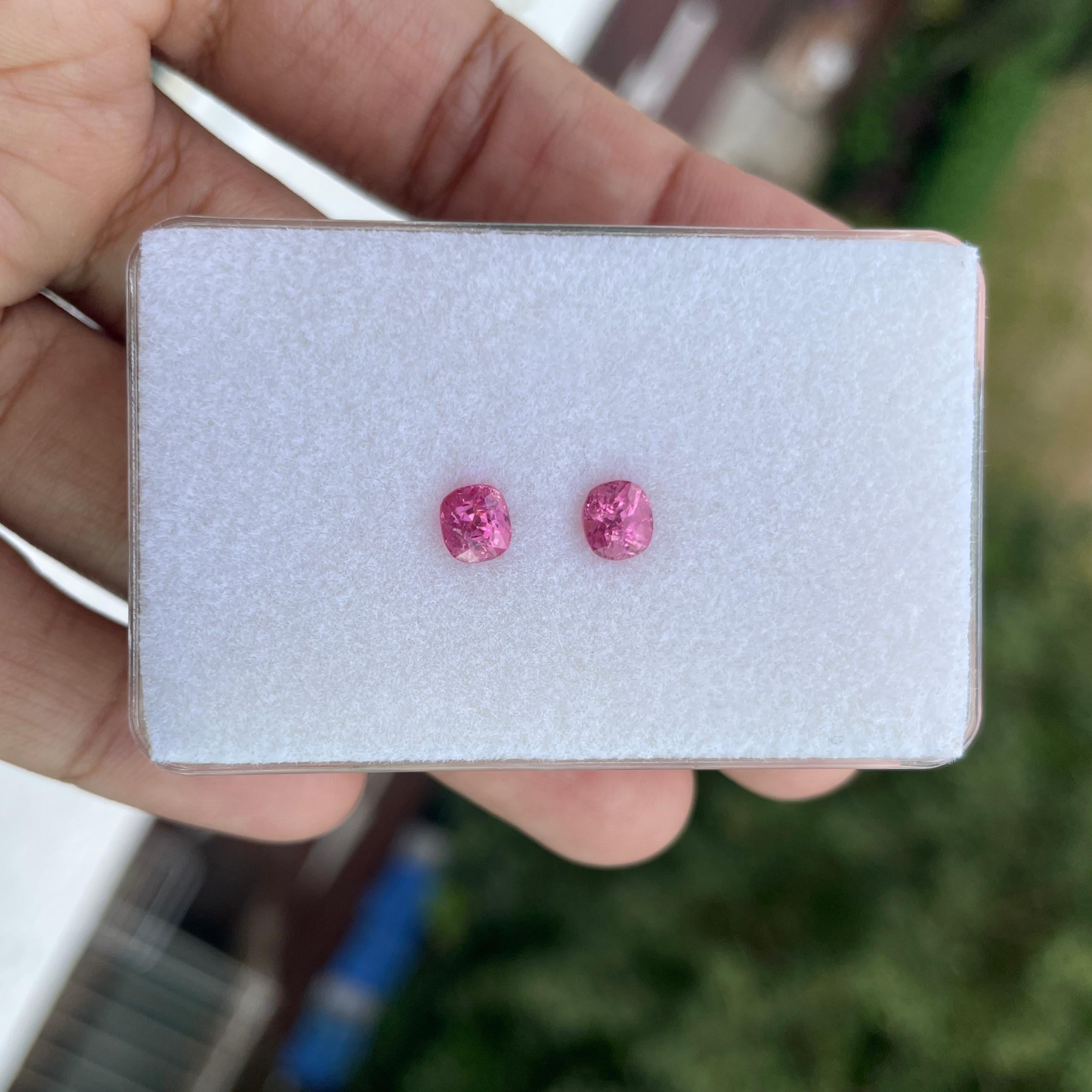 T1,44ct par de espinelas rosa suave cereza (5x4,5x4,1mm) en venta 5