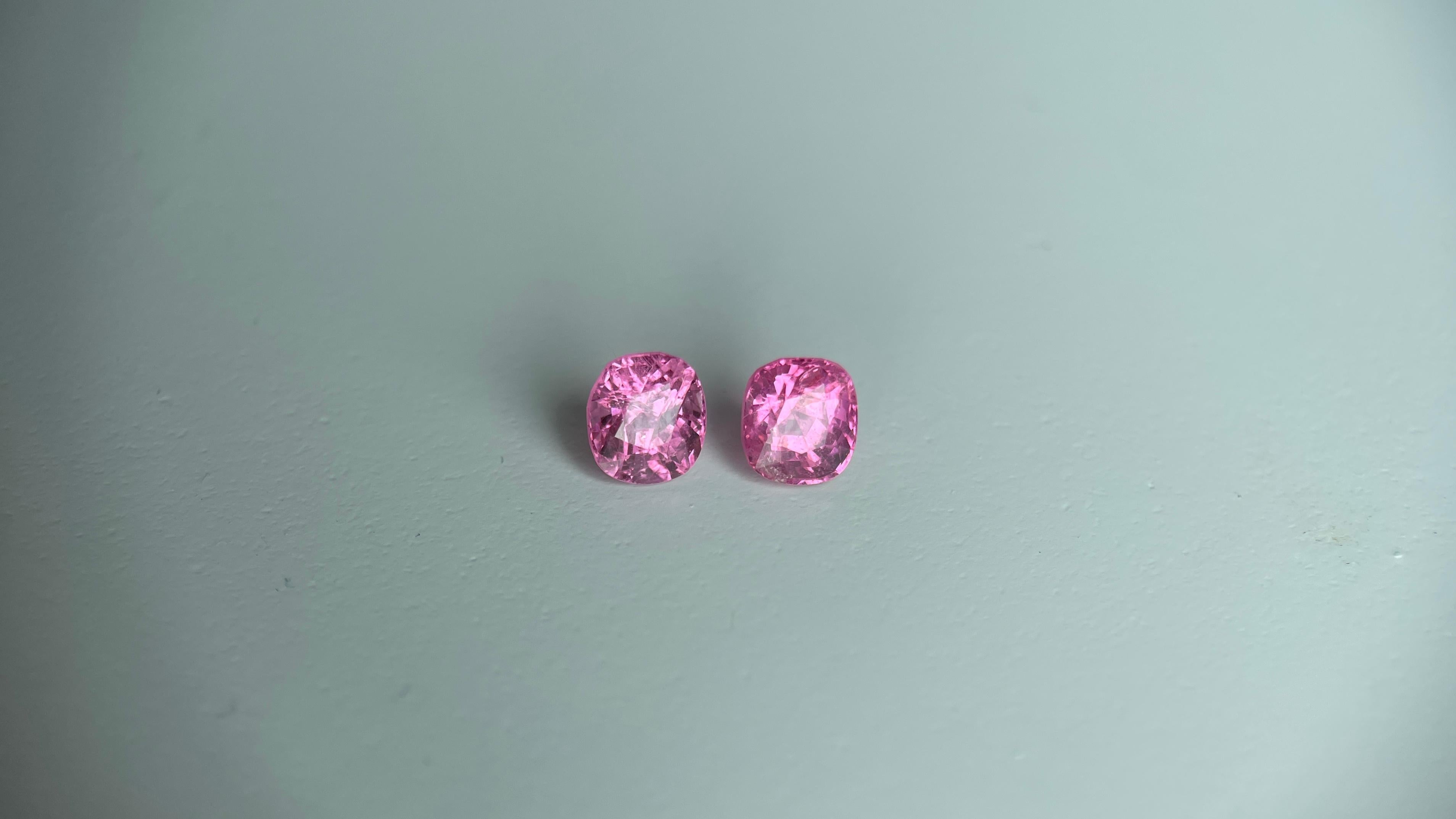 T1,44ct par de espinelas rosa suave cereza (5x4,5x4,1mm) en Nuevo estado para la venta en Singapore, SG
