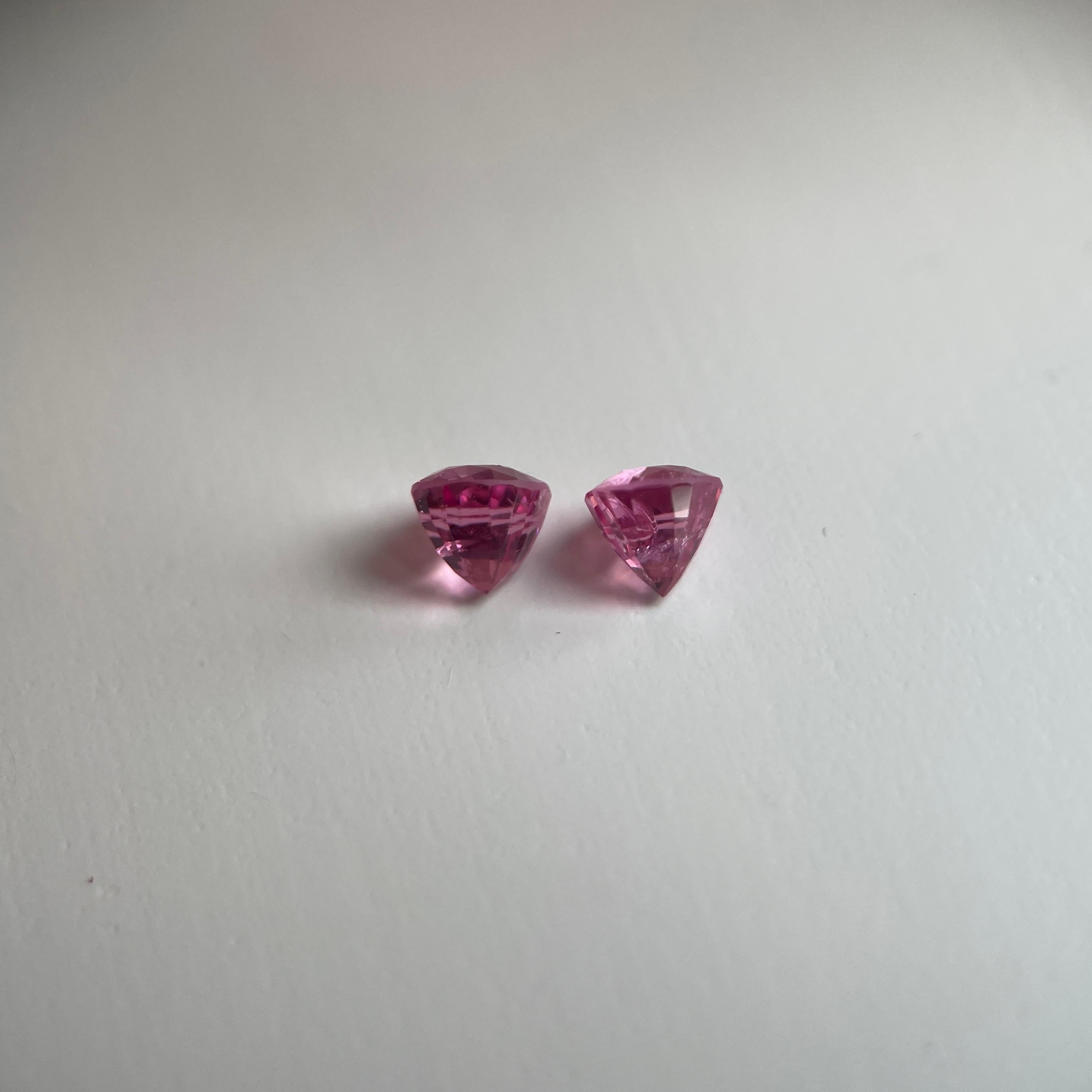 T1,44ct par de espinelas rosa suave cereza (5x4,5x4,1mm) en venta 1
