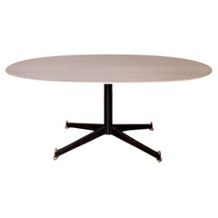 Retro T2 Dining Table in white marble by Ignazio Gardella for Azucena, Italy