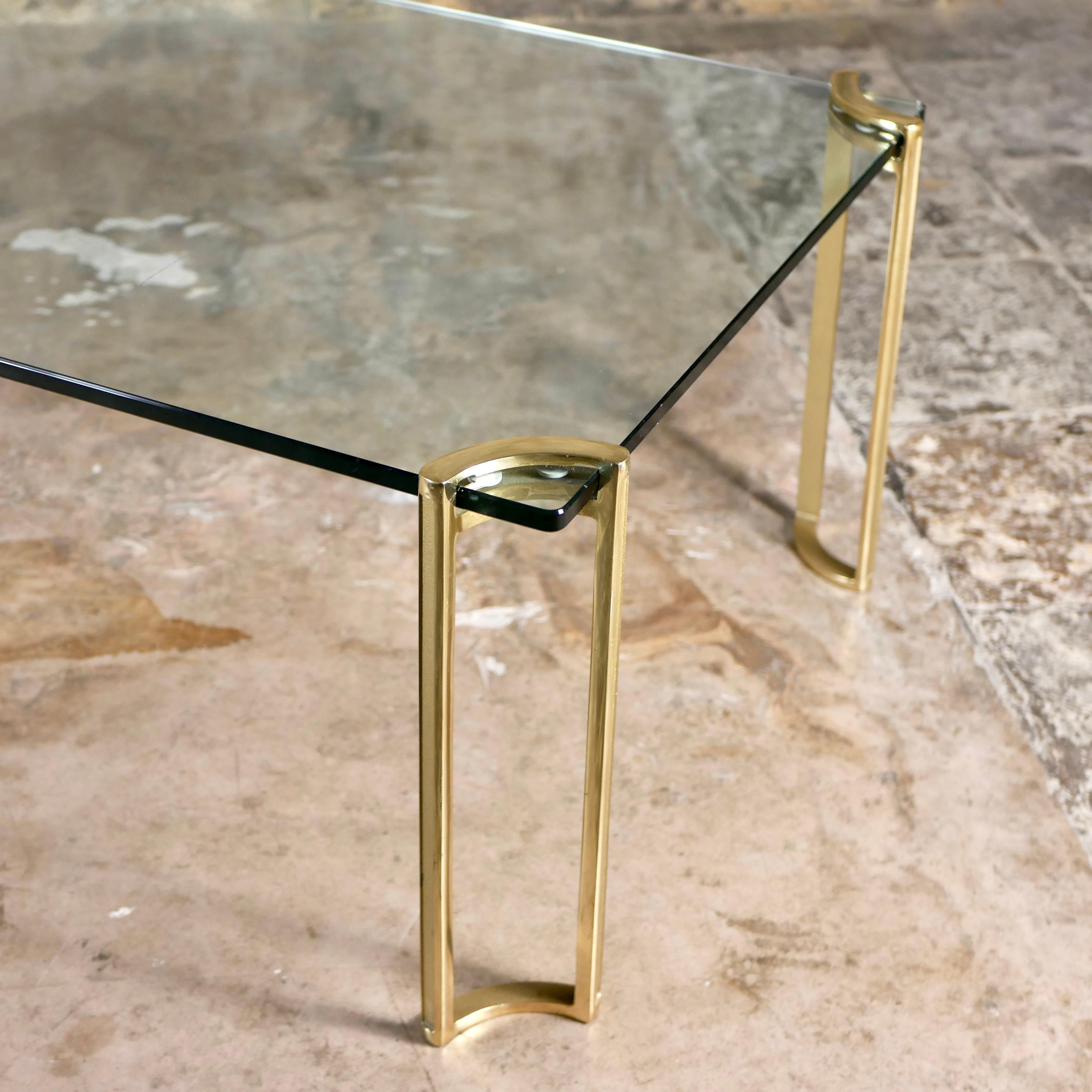 T24 brass and glass coffee table by Peter Ghyczy, 1970s For Sale 6