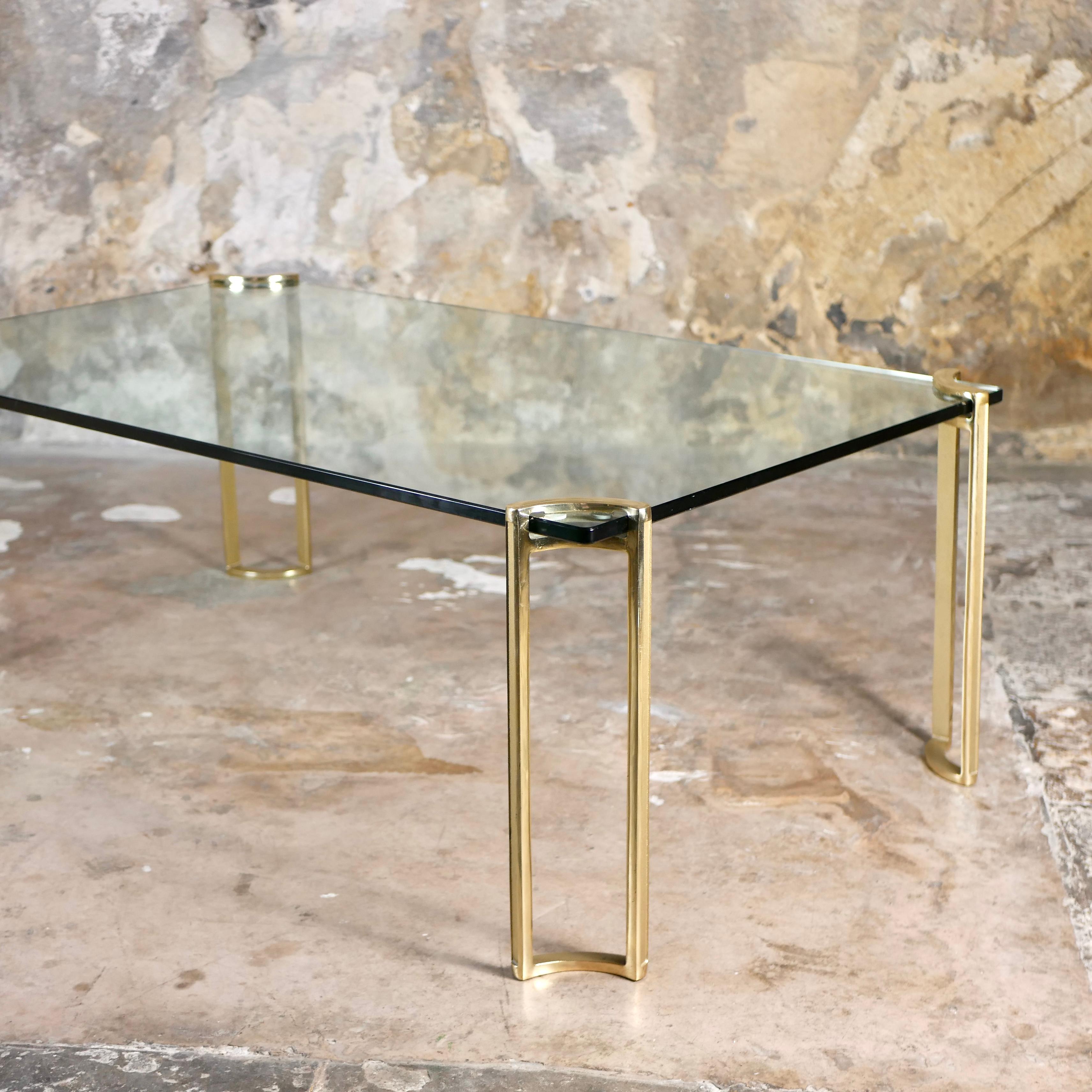 T24 brass and glass coffee table by Peter Ghyczy, 1970s For Sale 7