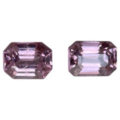 Paire de spinelle rose pâle T2,5 carats (6,8 x 4,9 x 4,1 mm)