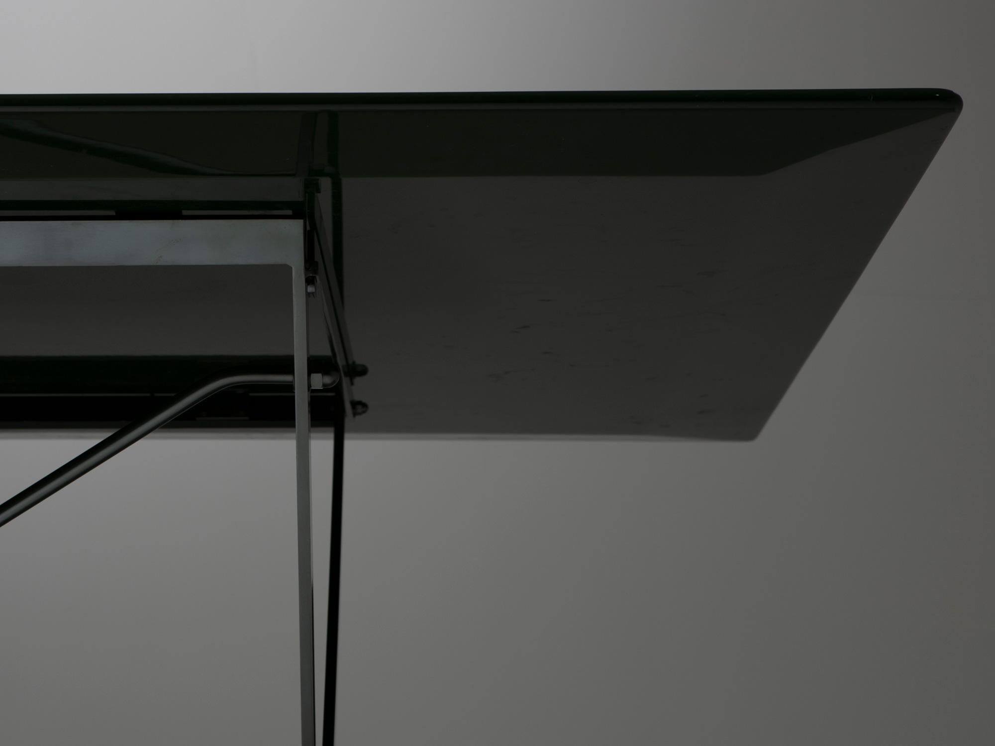 T3 Table Dark Green Lacquered Top by Caccia Dominioni for Azucena, Italy 1960s For Sale 2