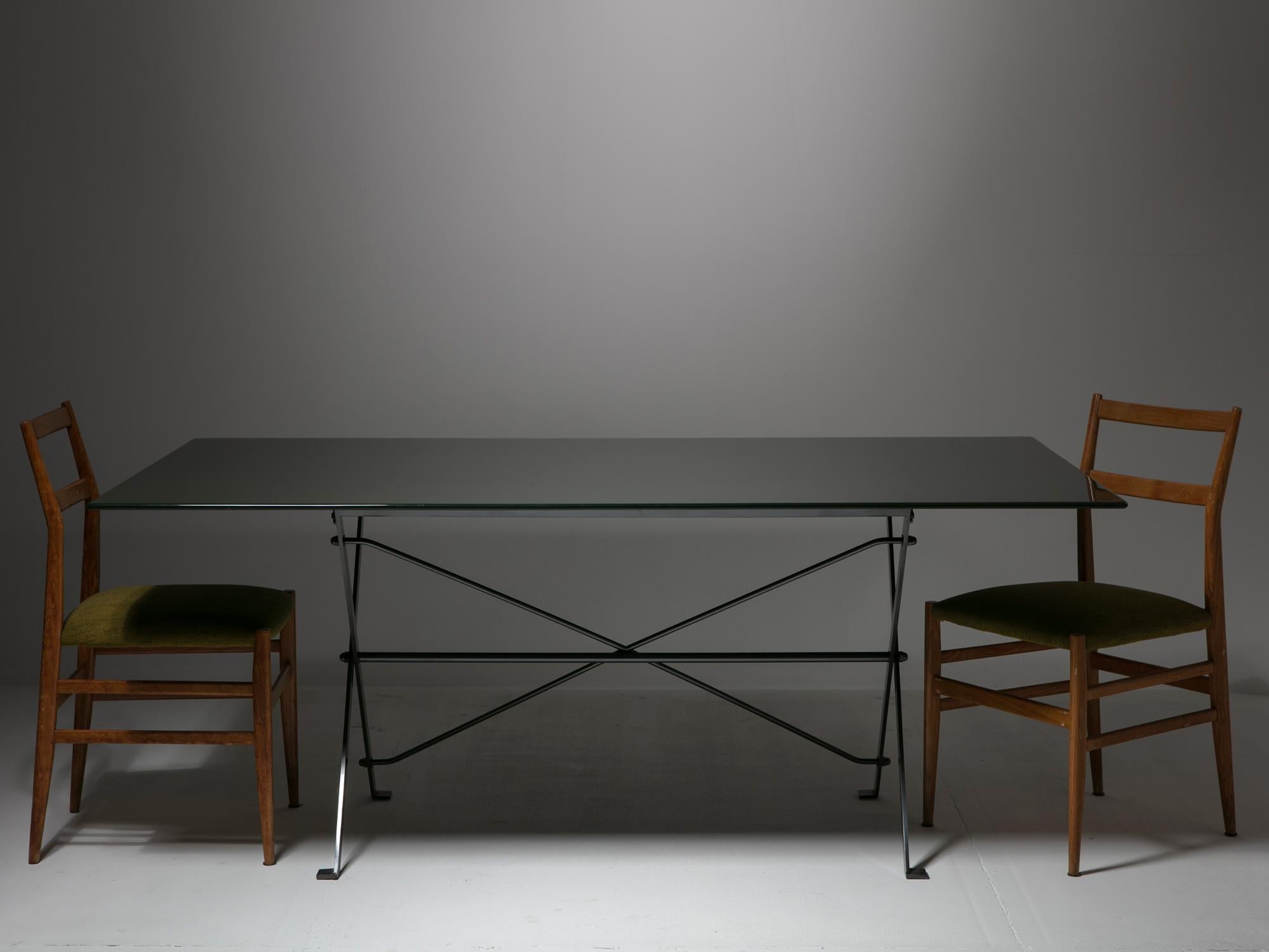 T3 Table Dark Green Lacquered Top by Caccia Dominioni for Azucena, Italy 1960s For Sale 3