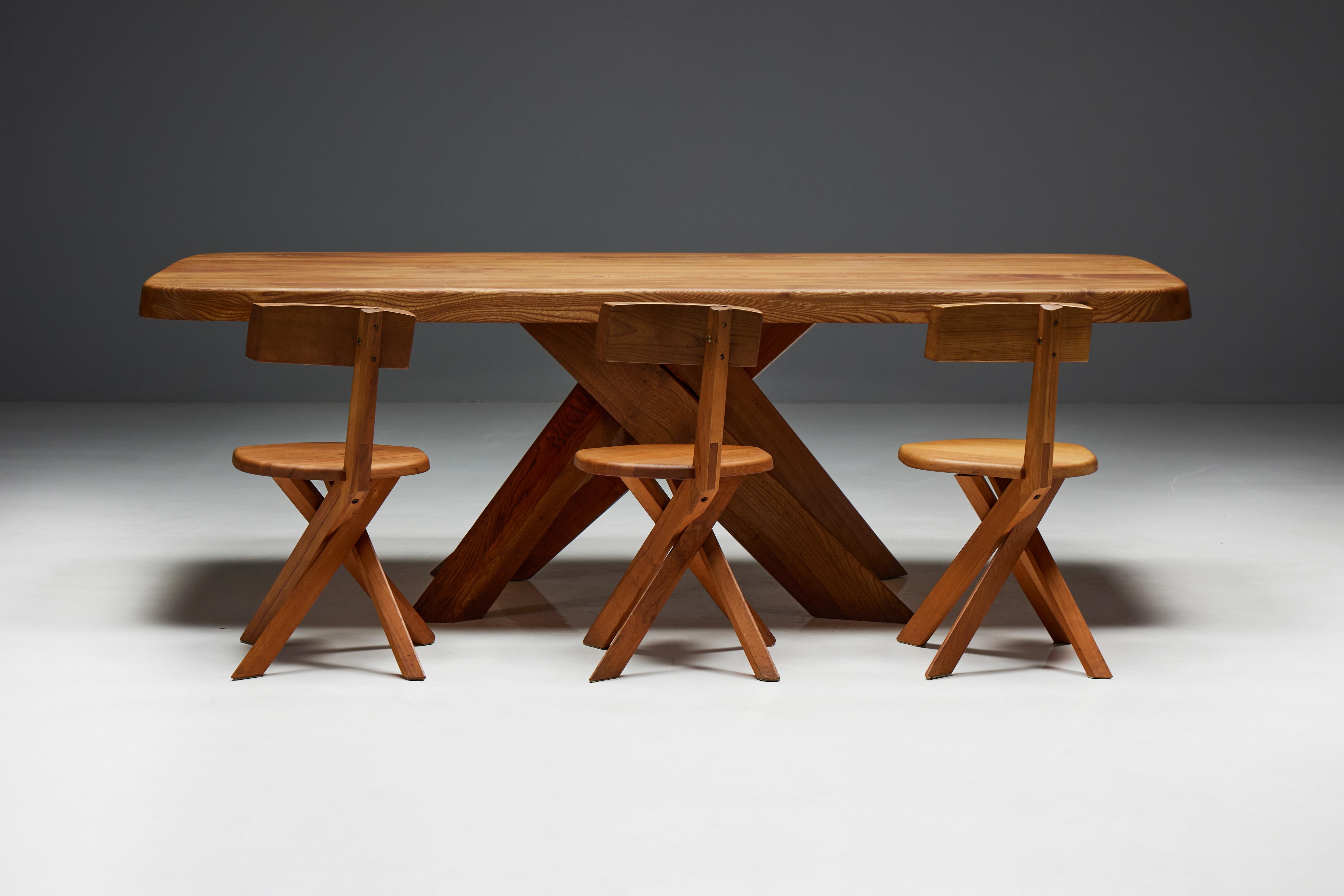 T35 Dining Table by Pierre Chapo, France, 1970s For Sale 4