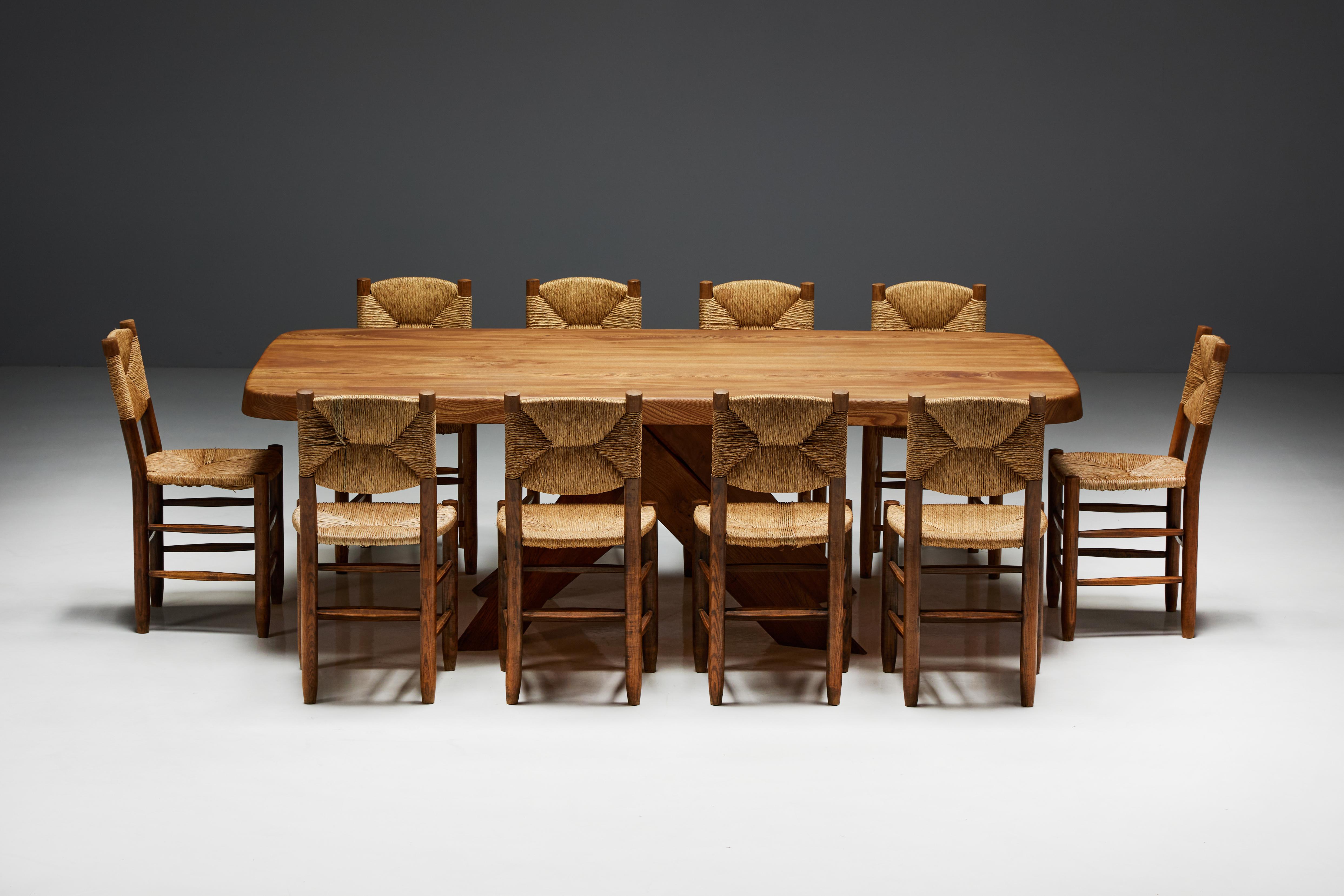 T35 Dining Table by Pierre Chapo, France, 1970s For Sale 5