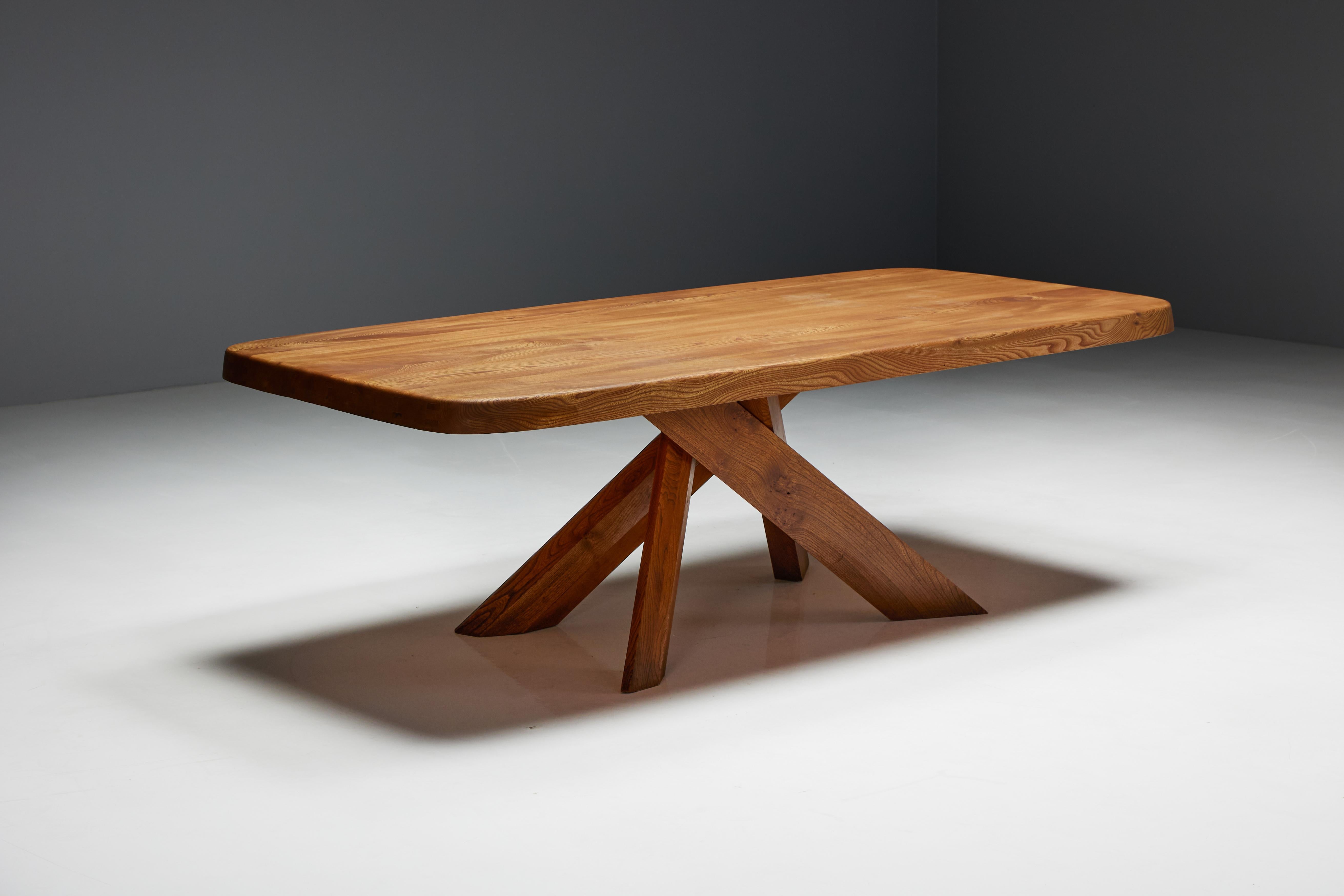 French T35 Dining Table by Pierre Chapo, France, 1970s For Sale