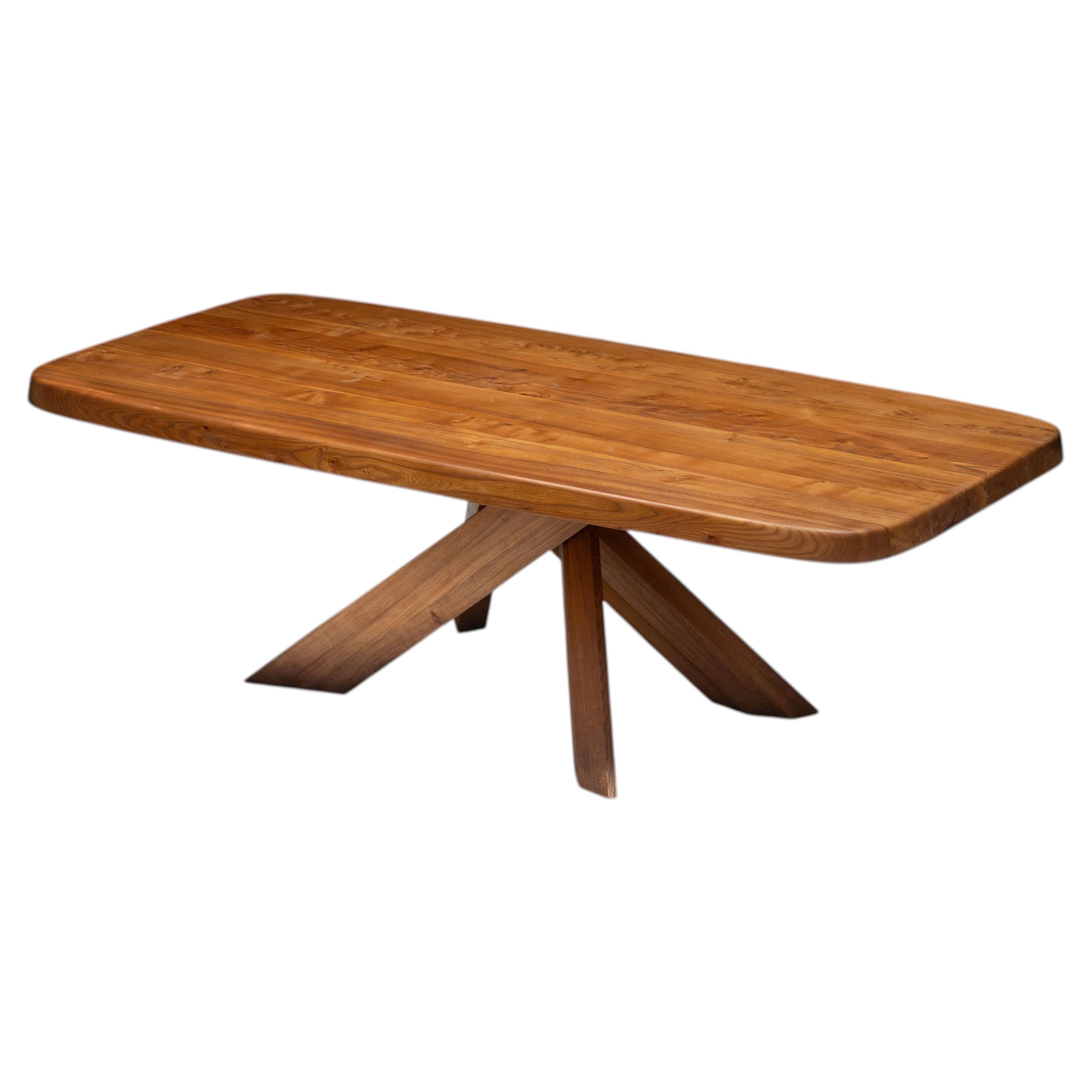 'T35' Dining Table by Pierre Chapo, France, 1970s