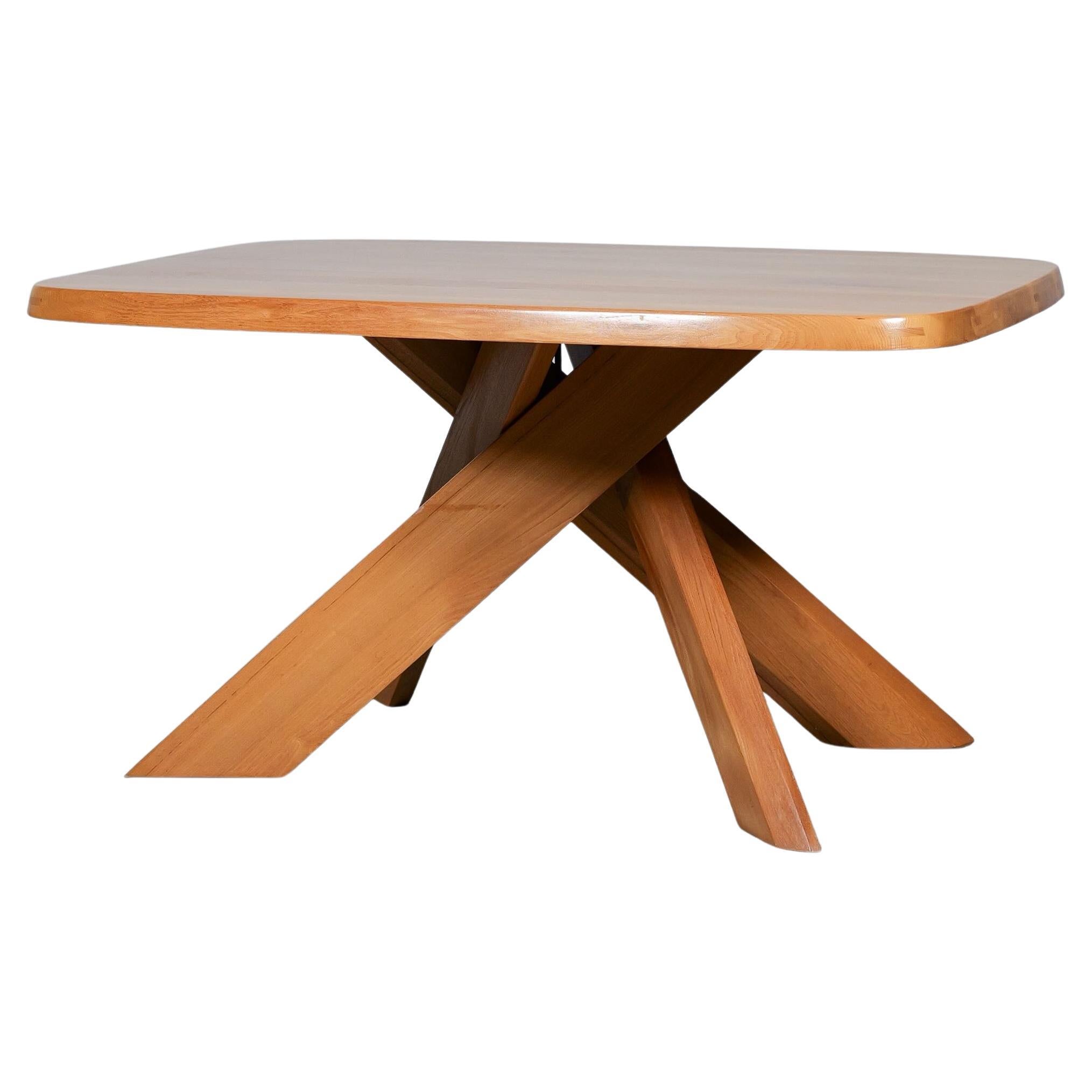 T35A Dining Table by Pierre Chapo, France, Circa 1970-80
s