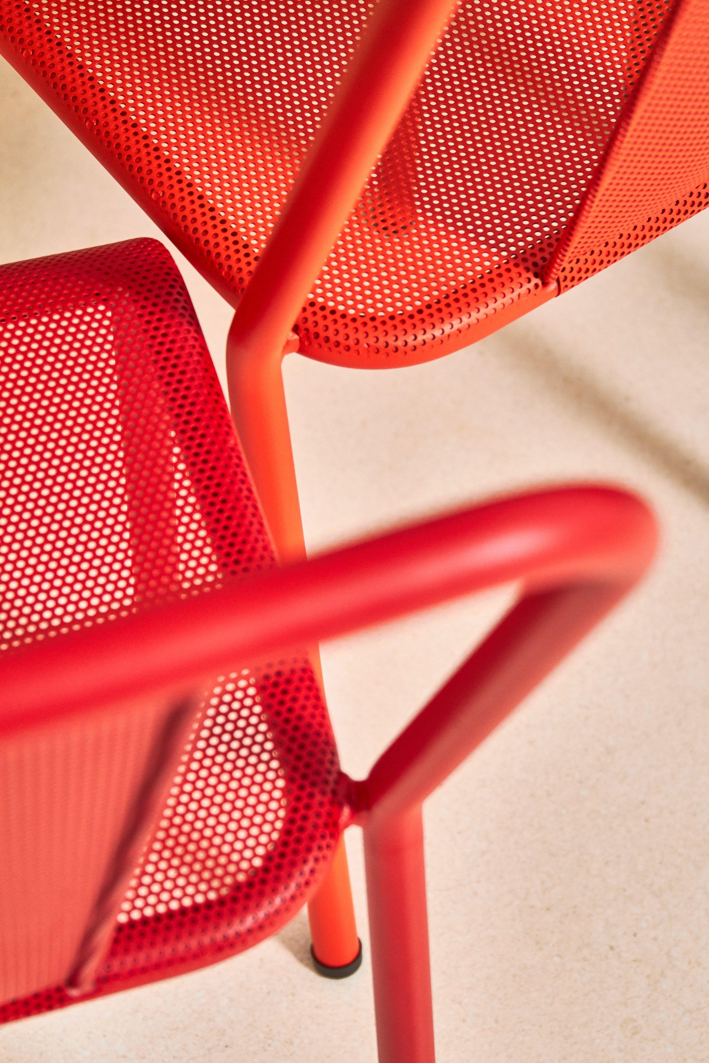 T37 Perforated Chair in Essential Colors by Xavier Pauchard and Tolix For Sale 7