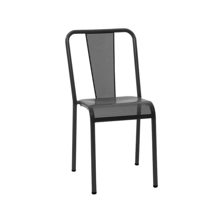 T37 Perforated Chair Outdoor in Black by Xavier Pauchard and Tolix, US For Sale