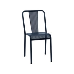 T37 Perforated Chair Outdoor in Midnight Blue by Xavier Pauchard and Tolix, US