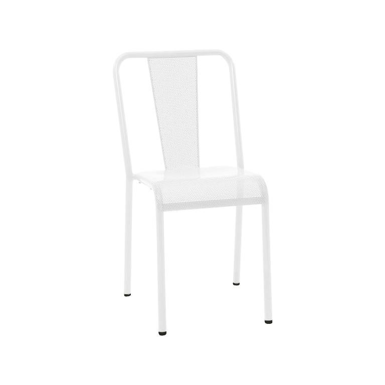T37 Perforated Chair Outdoor in White by Xavier Pauchard and Tolix, US For Sale