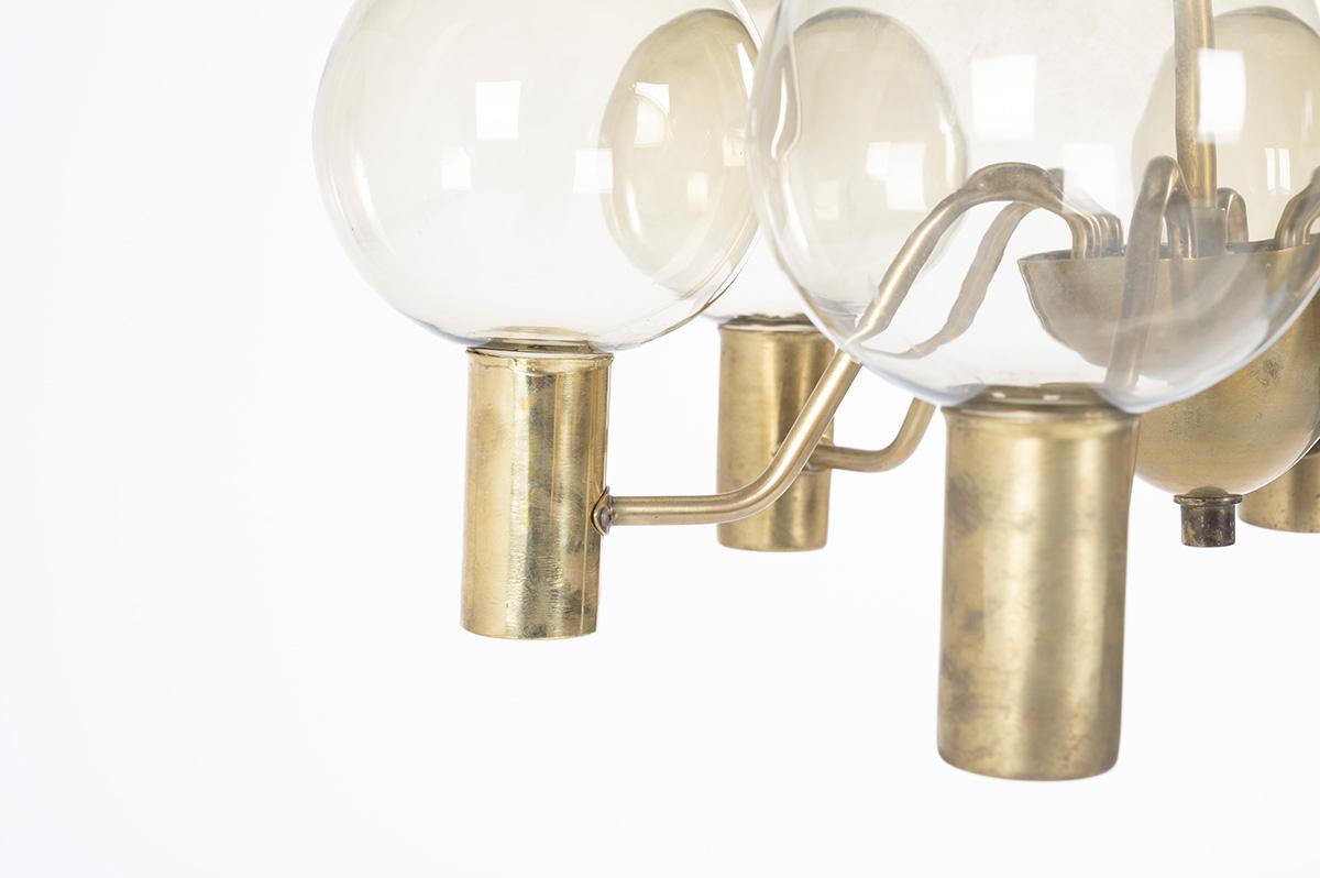T372 / 6 Patricia Pendant Light by Hans Agne Jakobsson, 1960 In Good Condition For Sale In JASSANS-RIOTTIER, FR
