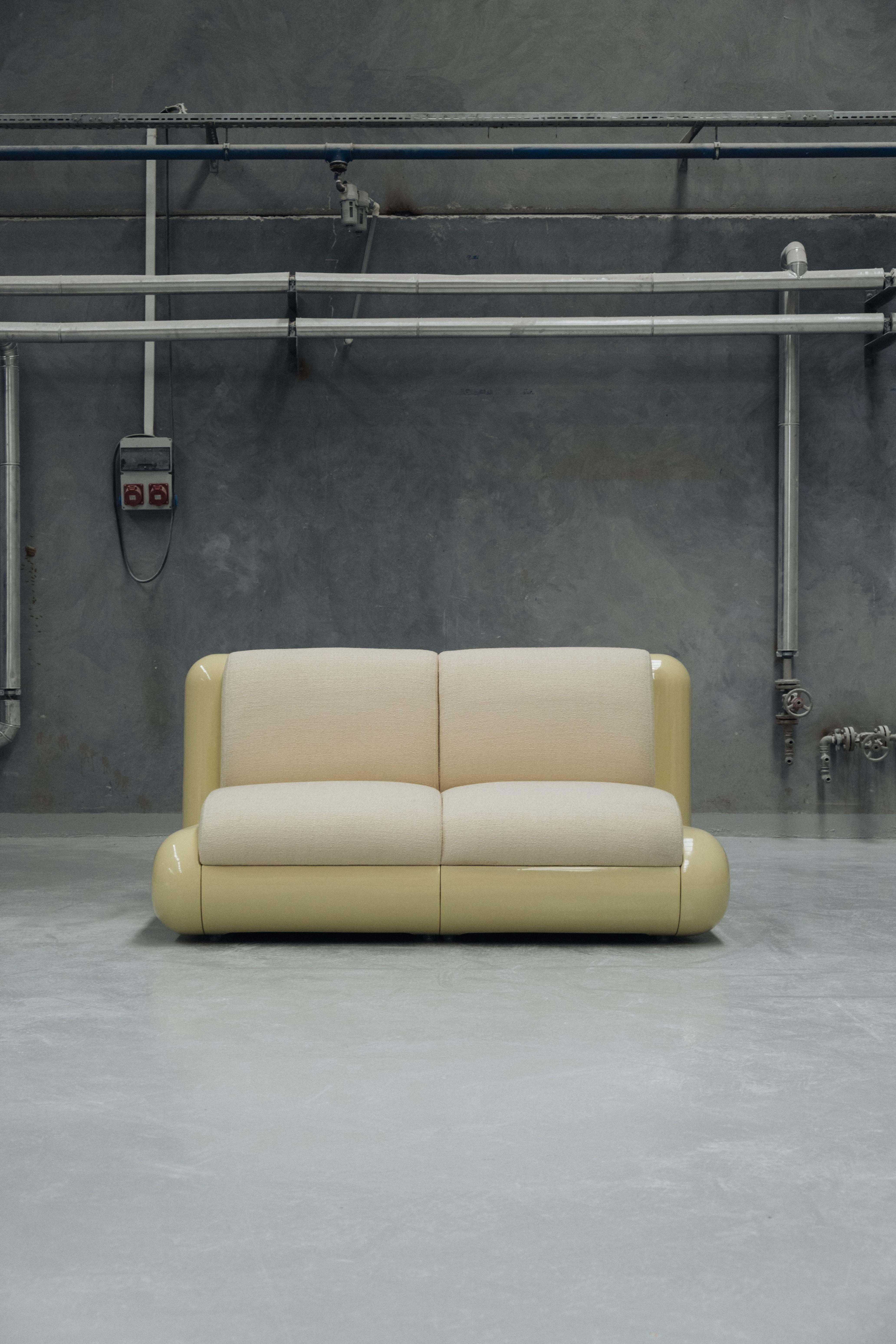 The playful design of the T4 composite modular collection invites us to take a step back to the future and retrace the brash optimism of Cool Britannia and 90s television iconography. 

Designed by London based designers Holloway Li, the T4