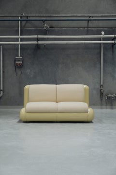 T4 Two-Seater Sofa in Cream Soda with Bouclé