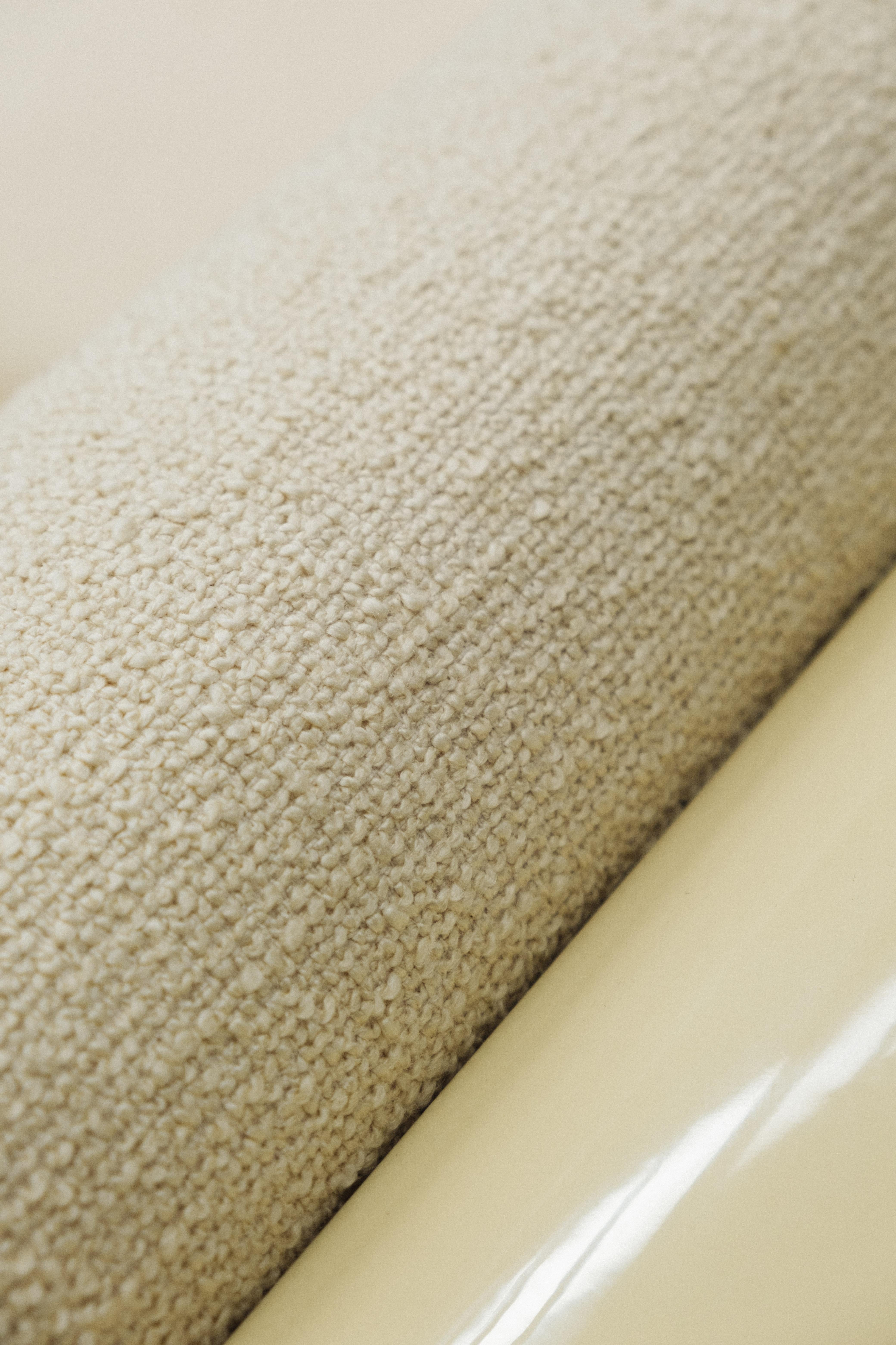 Contemporary T4 Two-Seater Sofa in Cream Soda with Bouclé For Sale