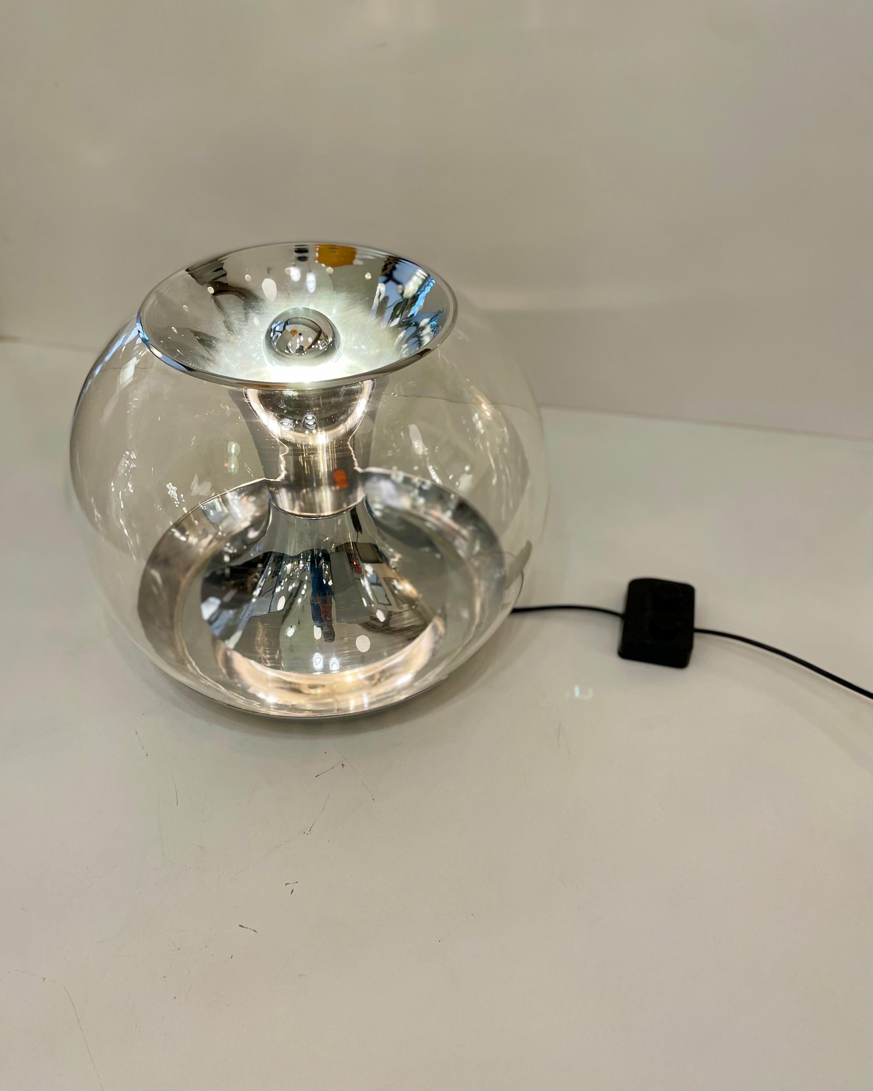 Glass T417, Table Lamp by Luci, 1970s For Sale